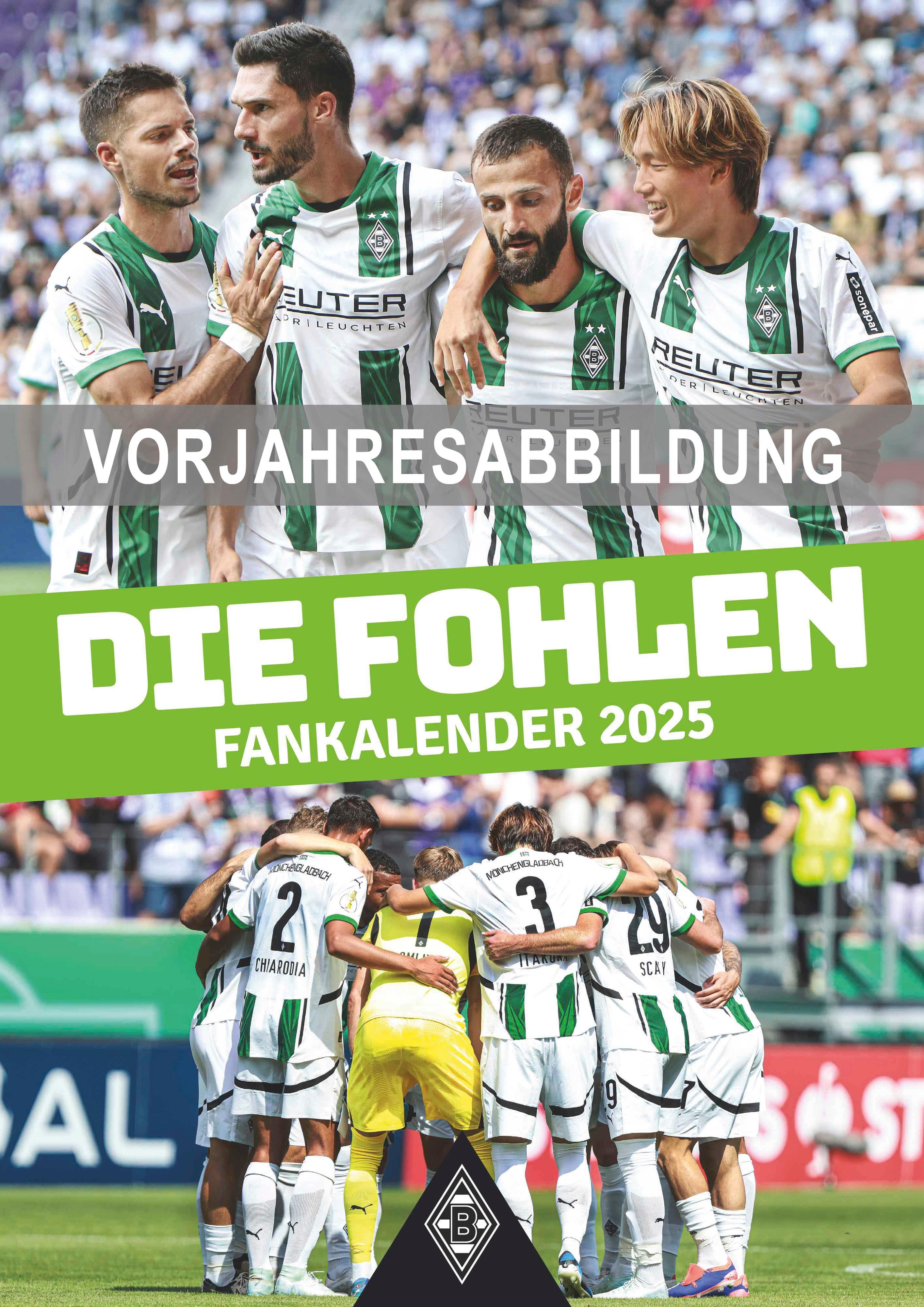 Vorderes Coverbild Borussia Mönchengladbach 2026 - Fußball-Kalender - Wand-Kalender - Fan-Kalender - 29,7x42 - Sport