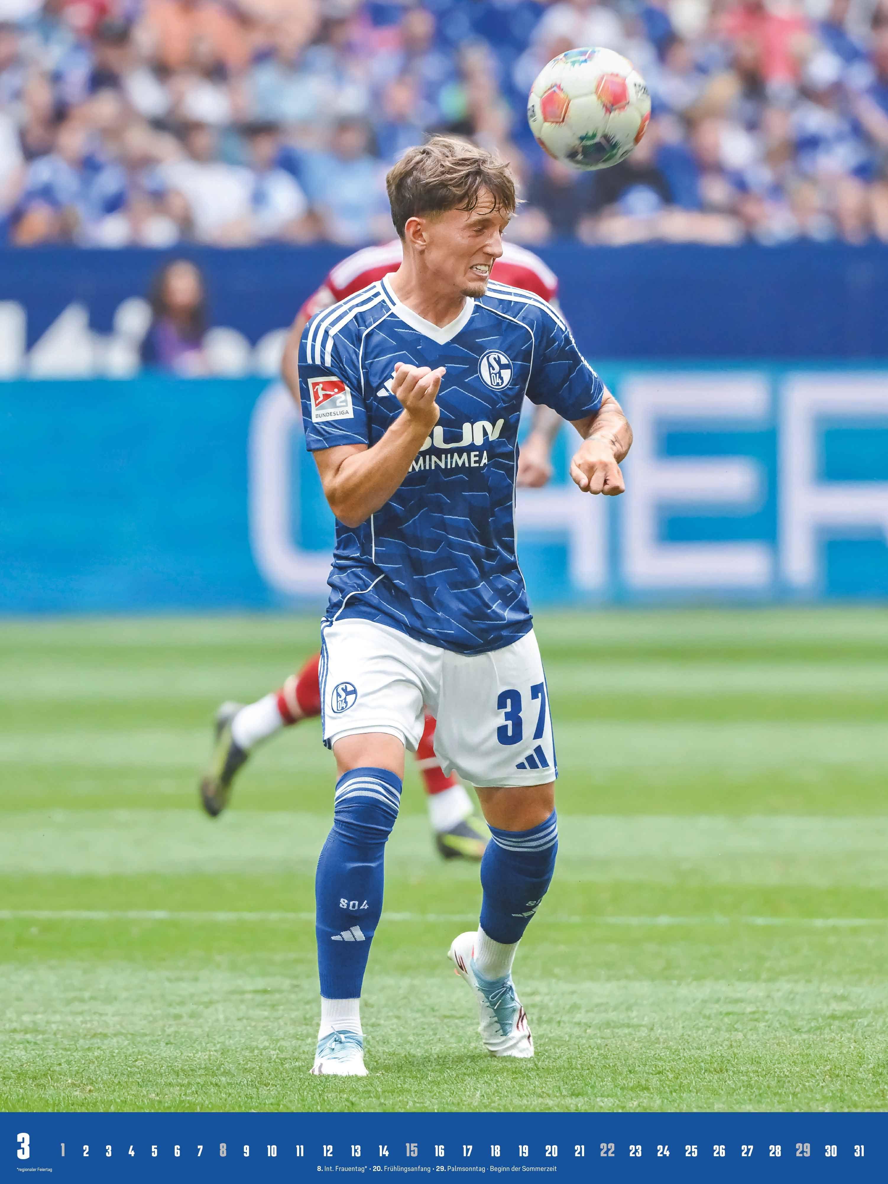 Beispielinhalt (Bild) FC Schalke 04 2026 - Poster-Kalender-XL - Fußball-Kalender - Fan-Kalender - 48x64 - Sport