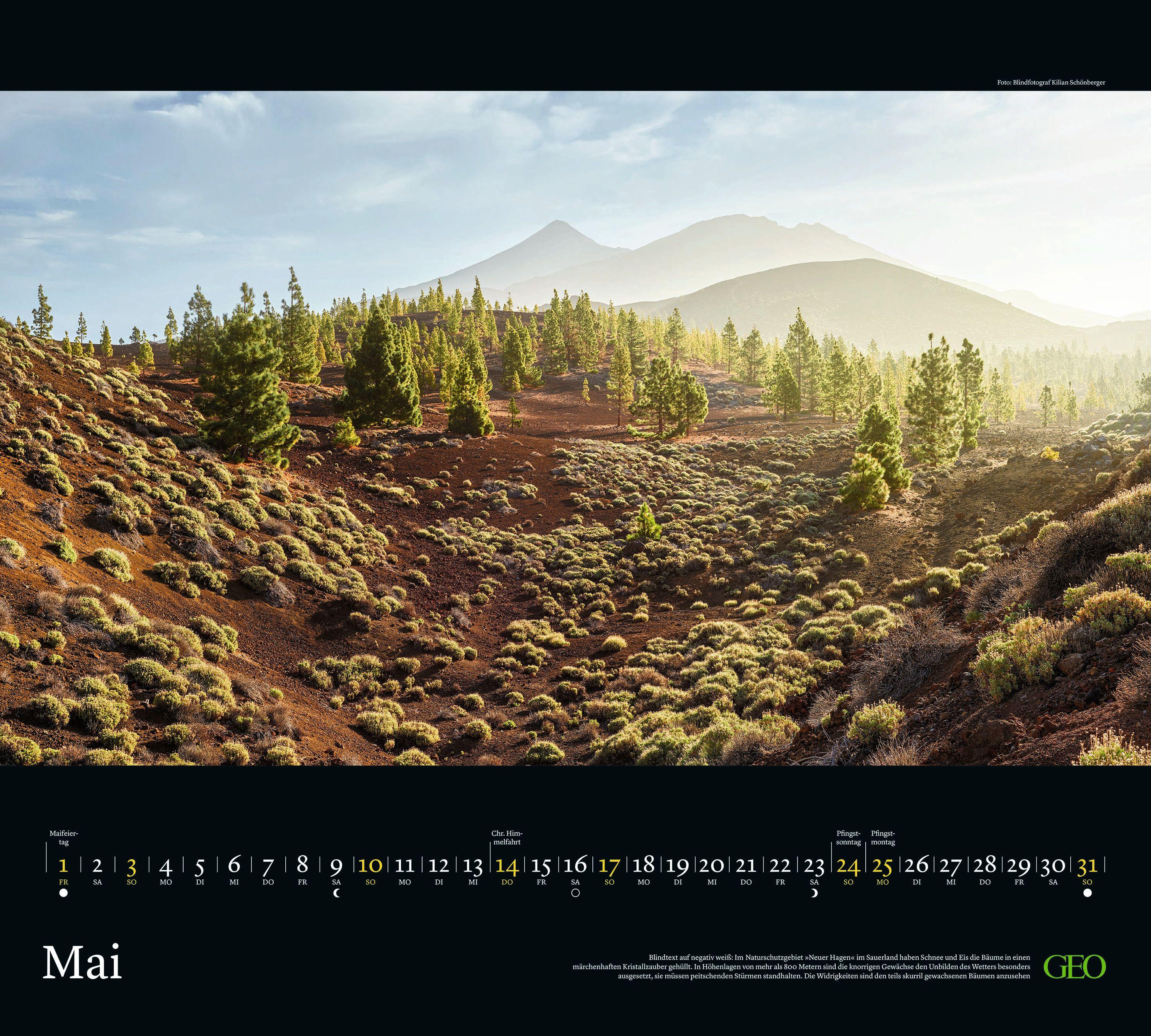 Beispielinhalt (Bild) GEO Traumziele 2026 - Wand-Kalender - Reise-Kalender - Poster-Kalender - 50x45