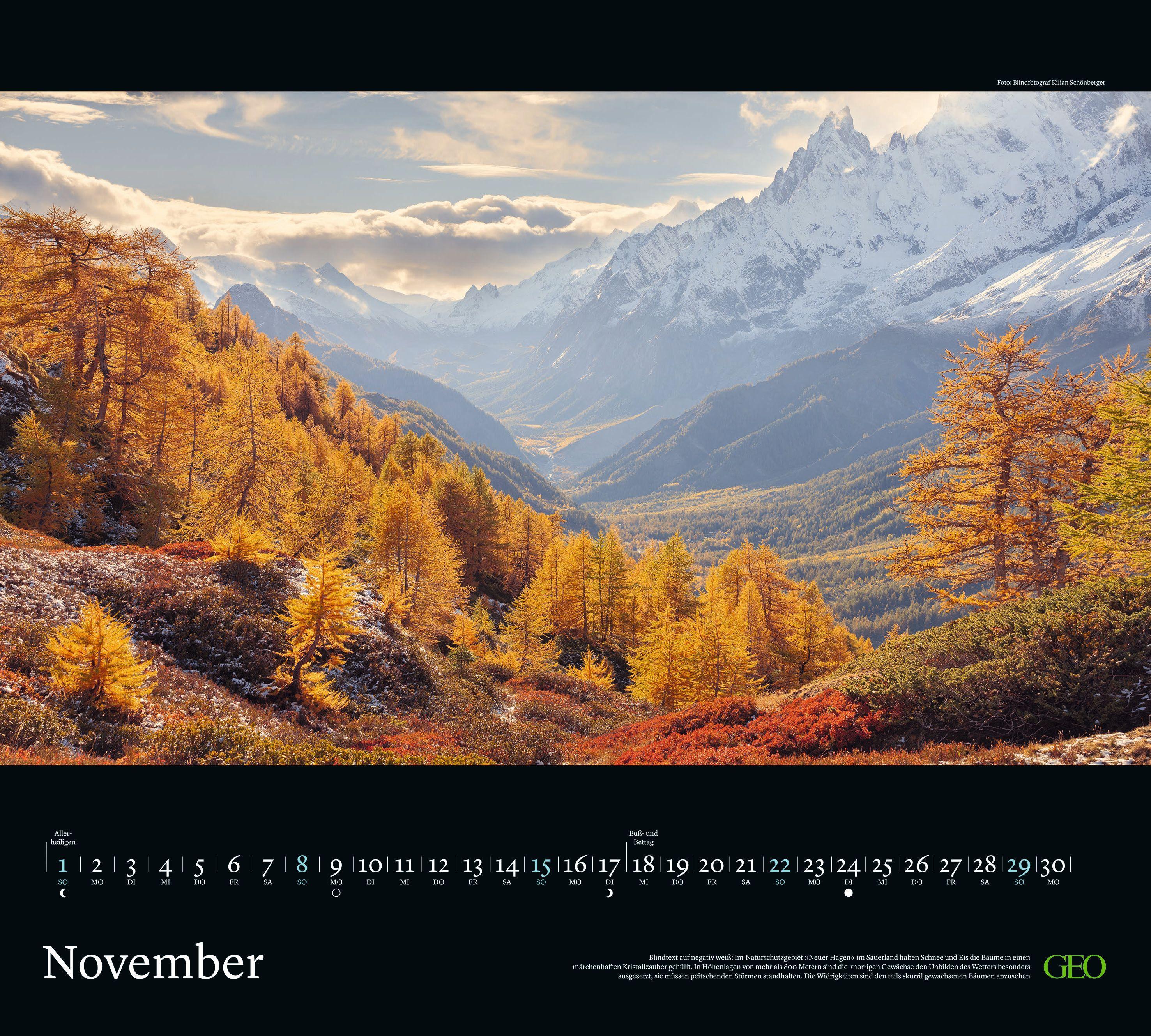 Beispielinhalt (Bild) GEO Traumziele 2026 - Wand-Kalender - Reise-Kalender - Poster-Kalender - 50x45