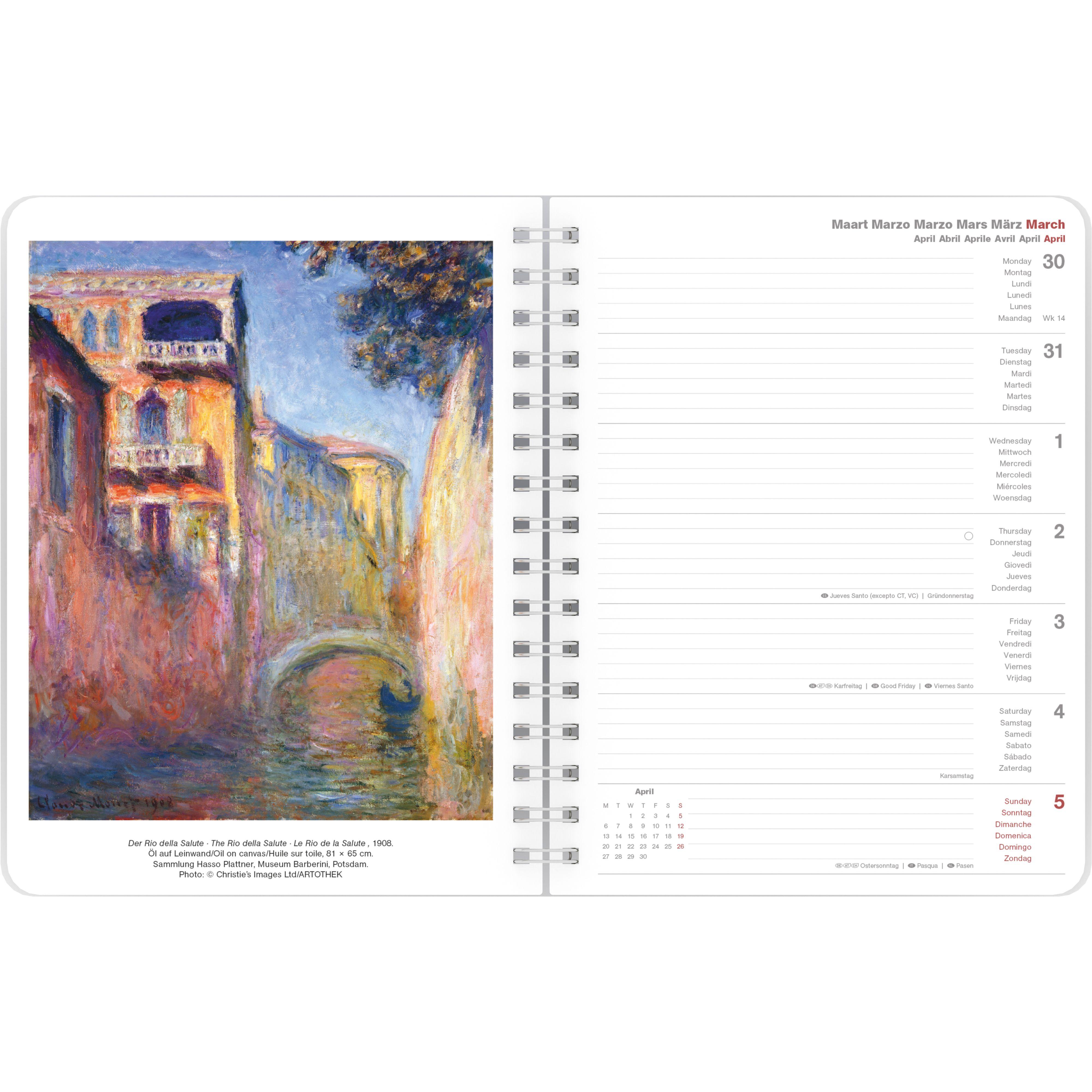 Beispielinhalt (Bild) Claude Monet 2026 - Diary - Buchkalender - Taschenkalender - Kunstkalender - 16,5x21,6