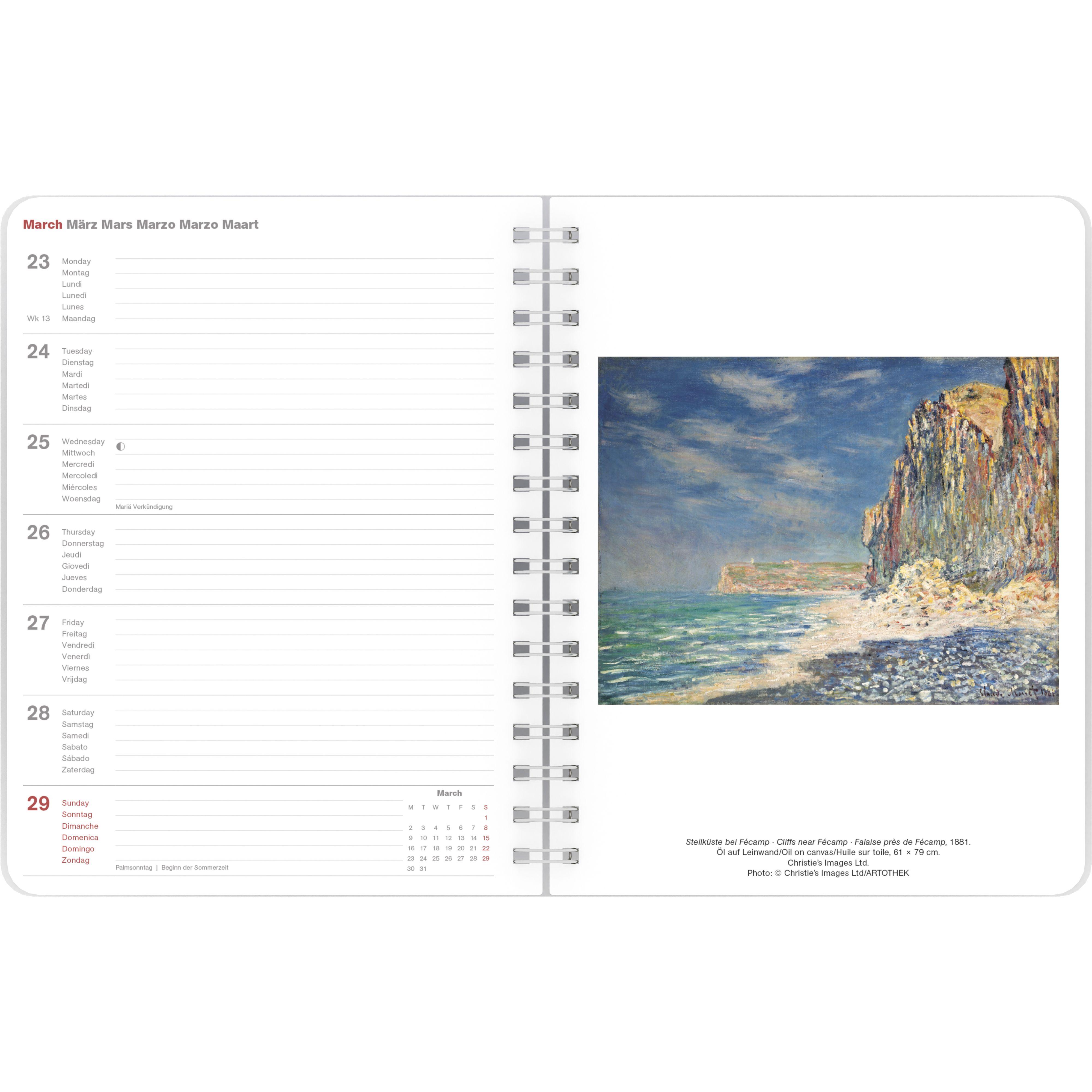 Beispielinhalt (Bild) Claude Monet 2026 - Diary - Buchkalender - Taschenkalender - Kunstkalender - 16,5x21,6