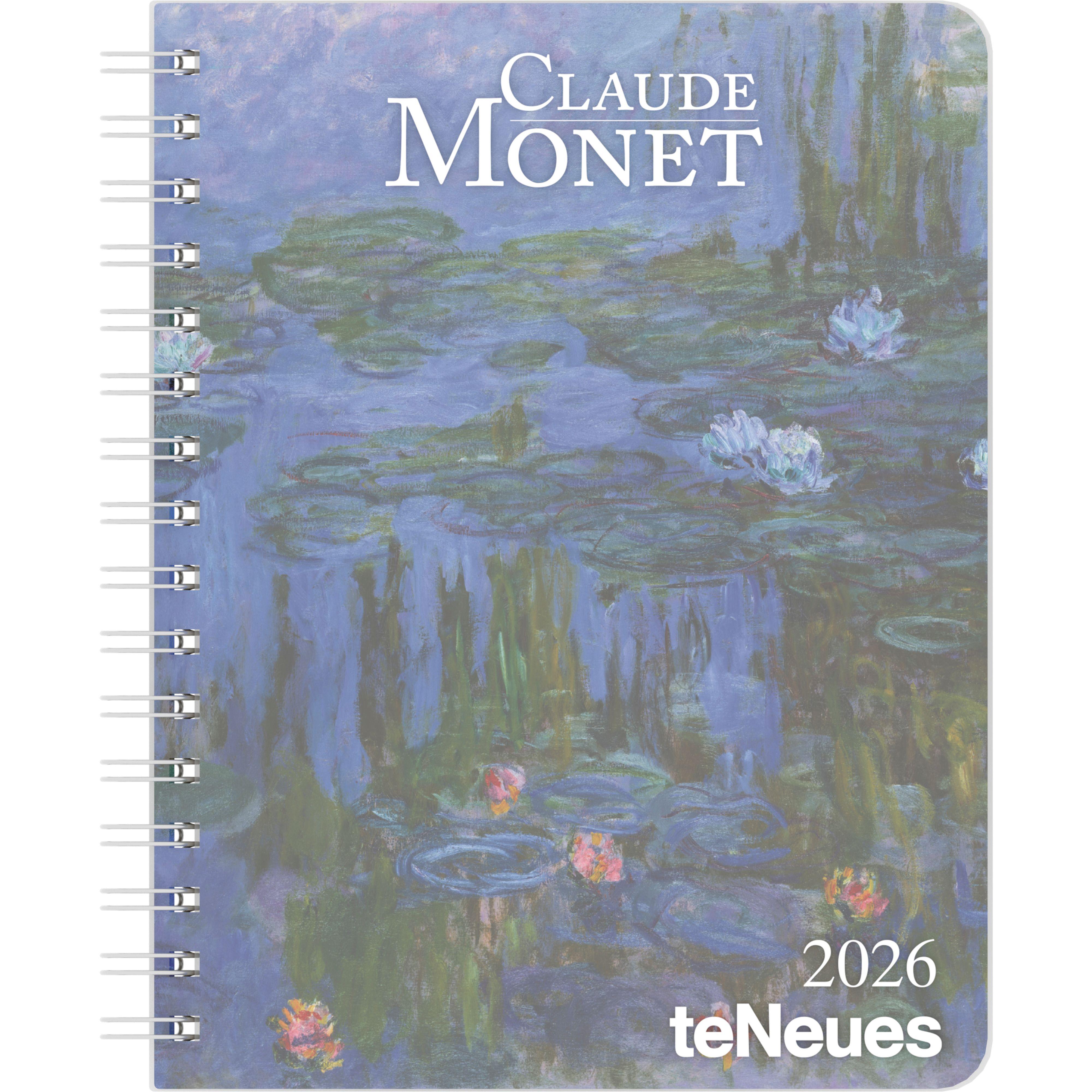 Vorderes Coverbild Claude Monet 2026 - Diary - Buchkalender - Taschenkalender - Kunstkalender - 16,5x21,6