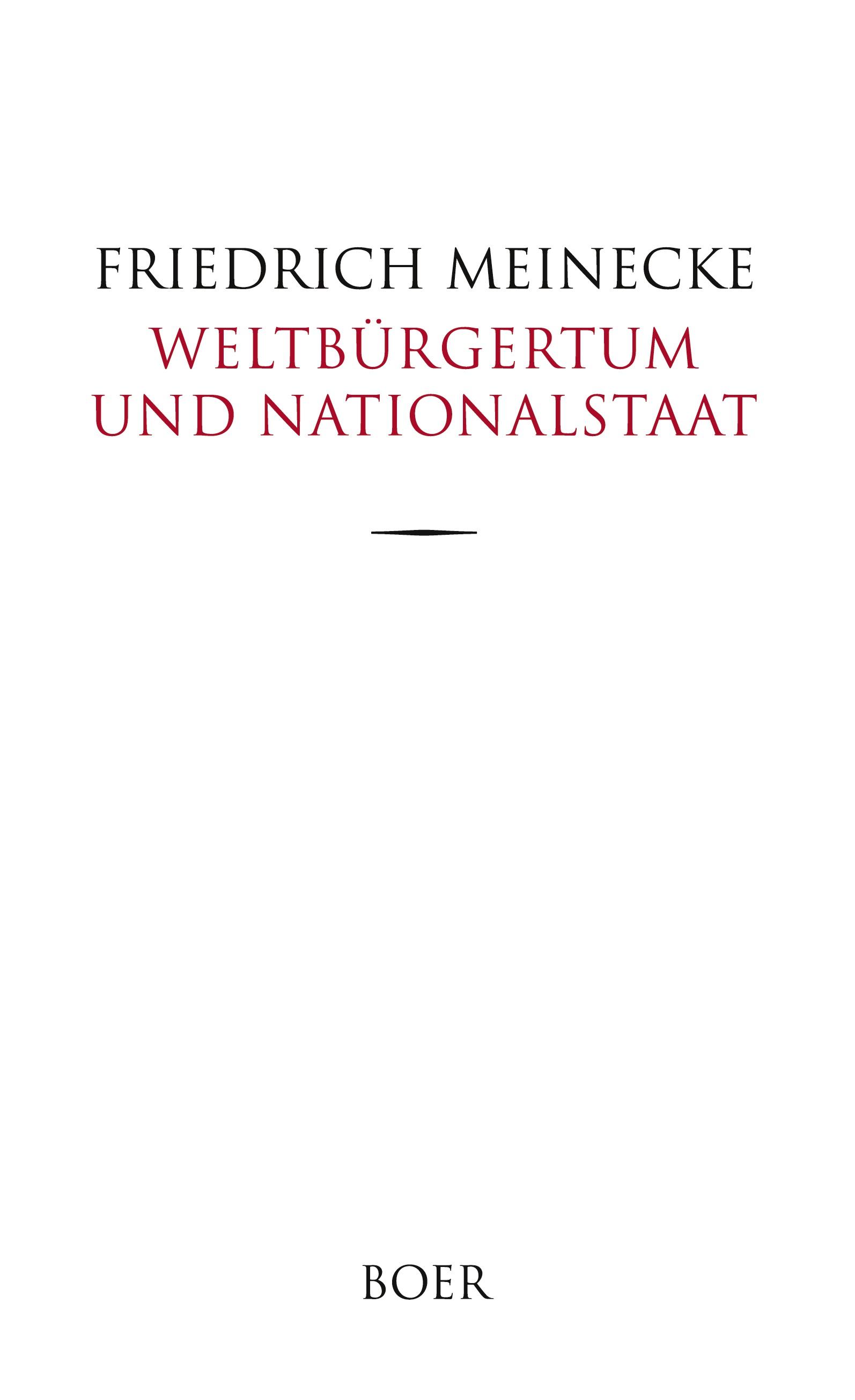 Vorderes Coverbild Weltbürgertum und Nationalstaat