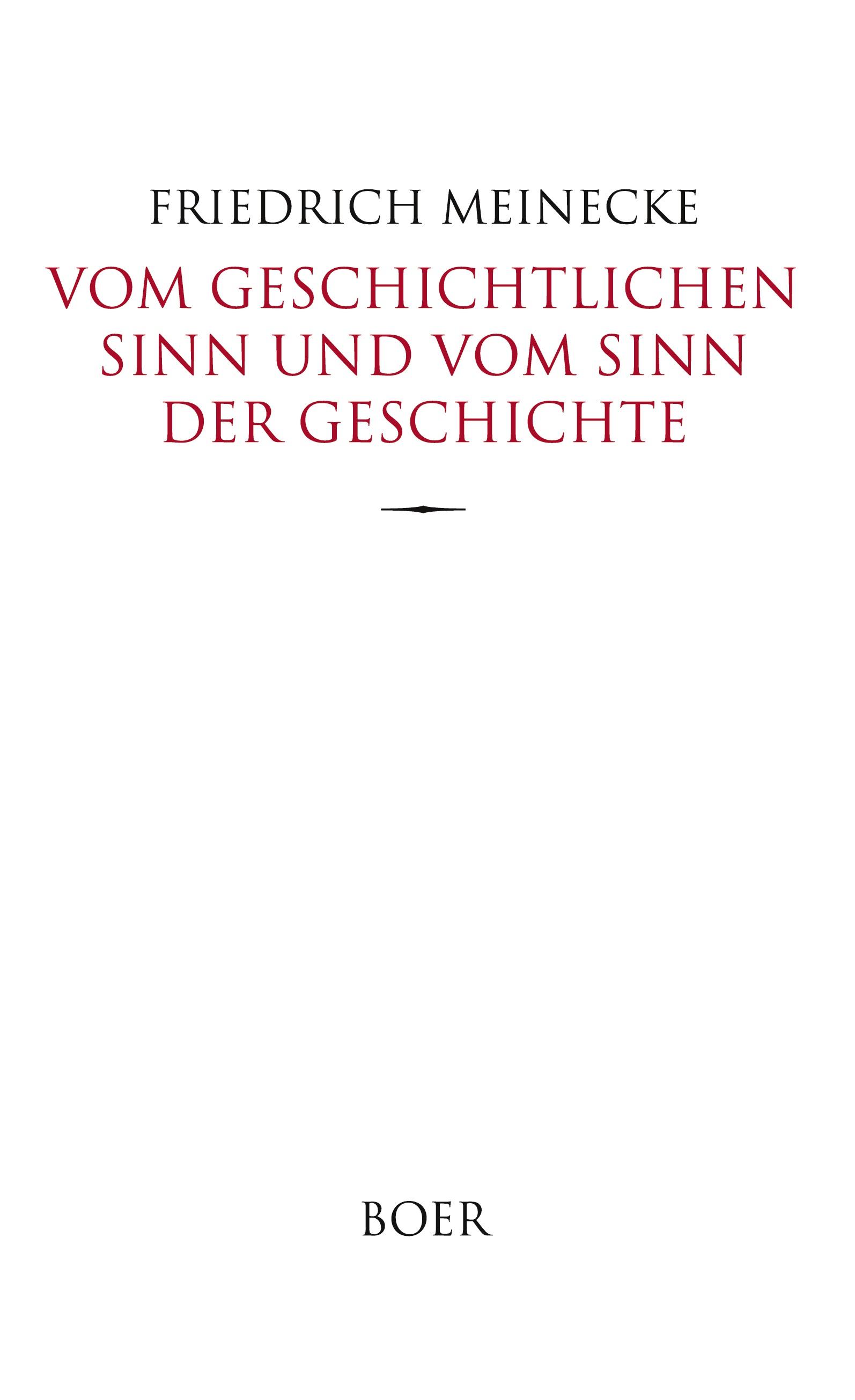 Vorderes Coverbild Vom geschichtlichen Sinn und vom Sinn der Geschichte