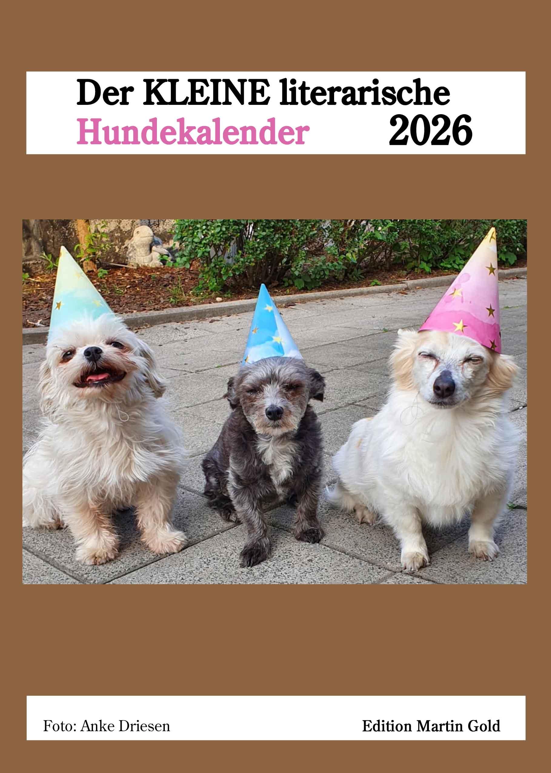 Vorderes Coverbild Der KLEINE literarische Hundekalender 2026