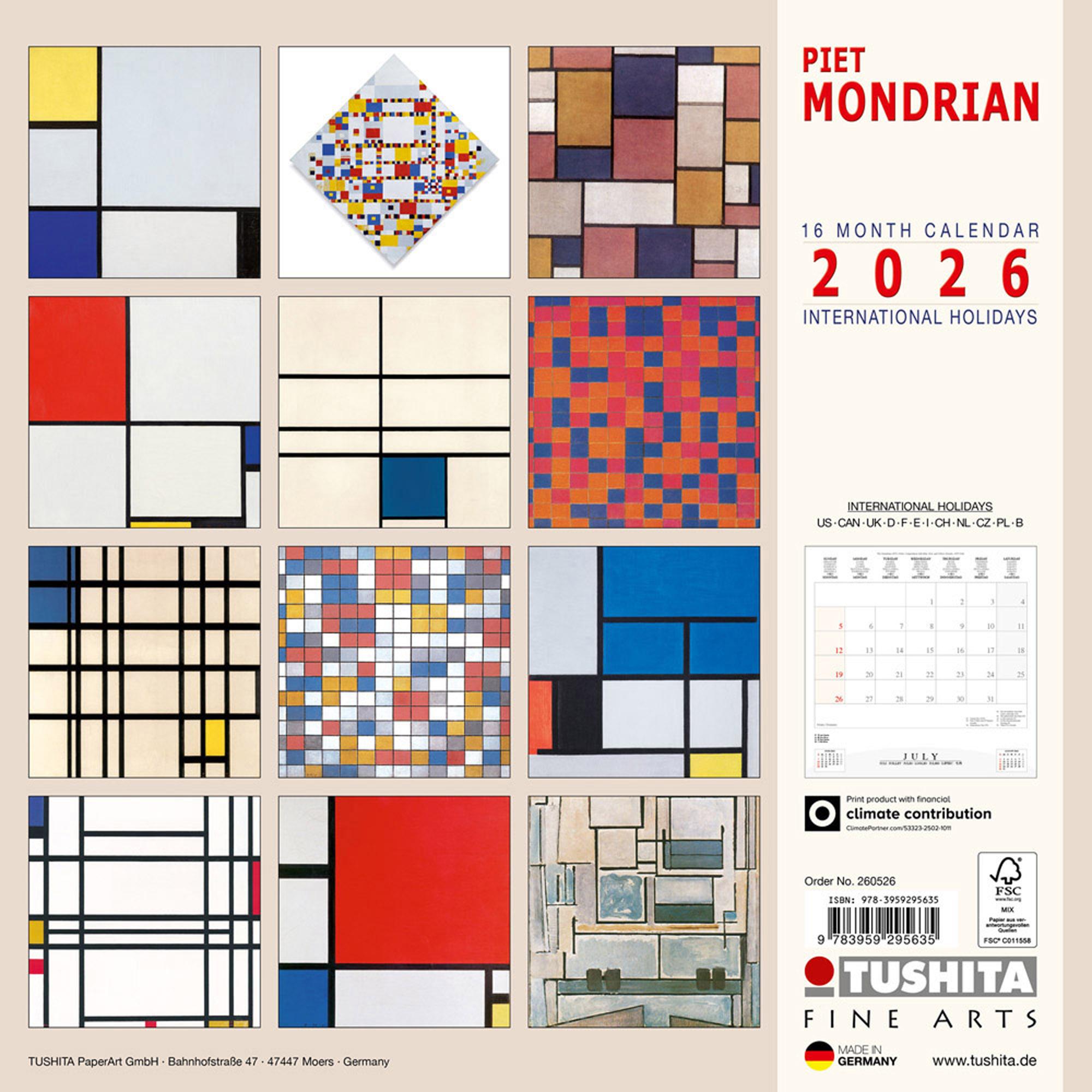 Rückseitencover Piet Mondrian 2026