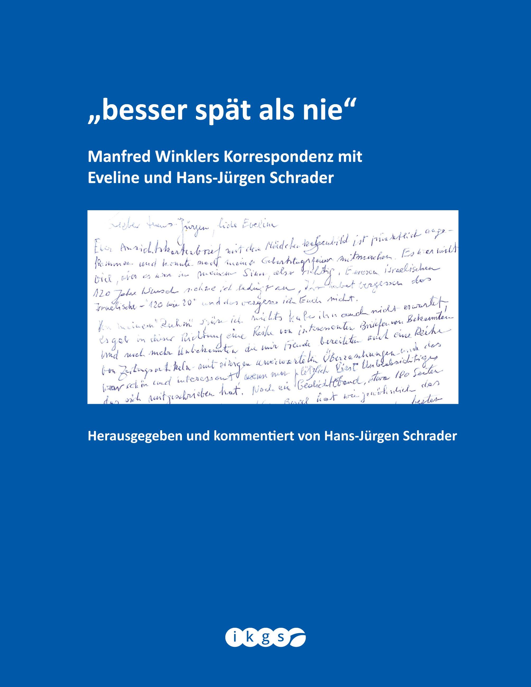 Vorderes Coverbild 'besser spät als nie'