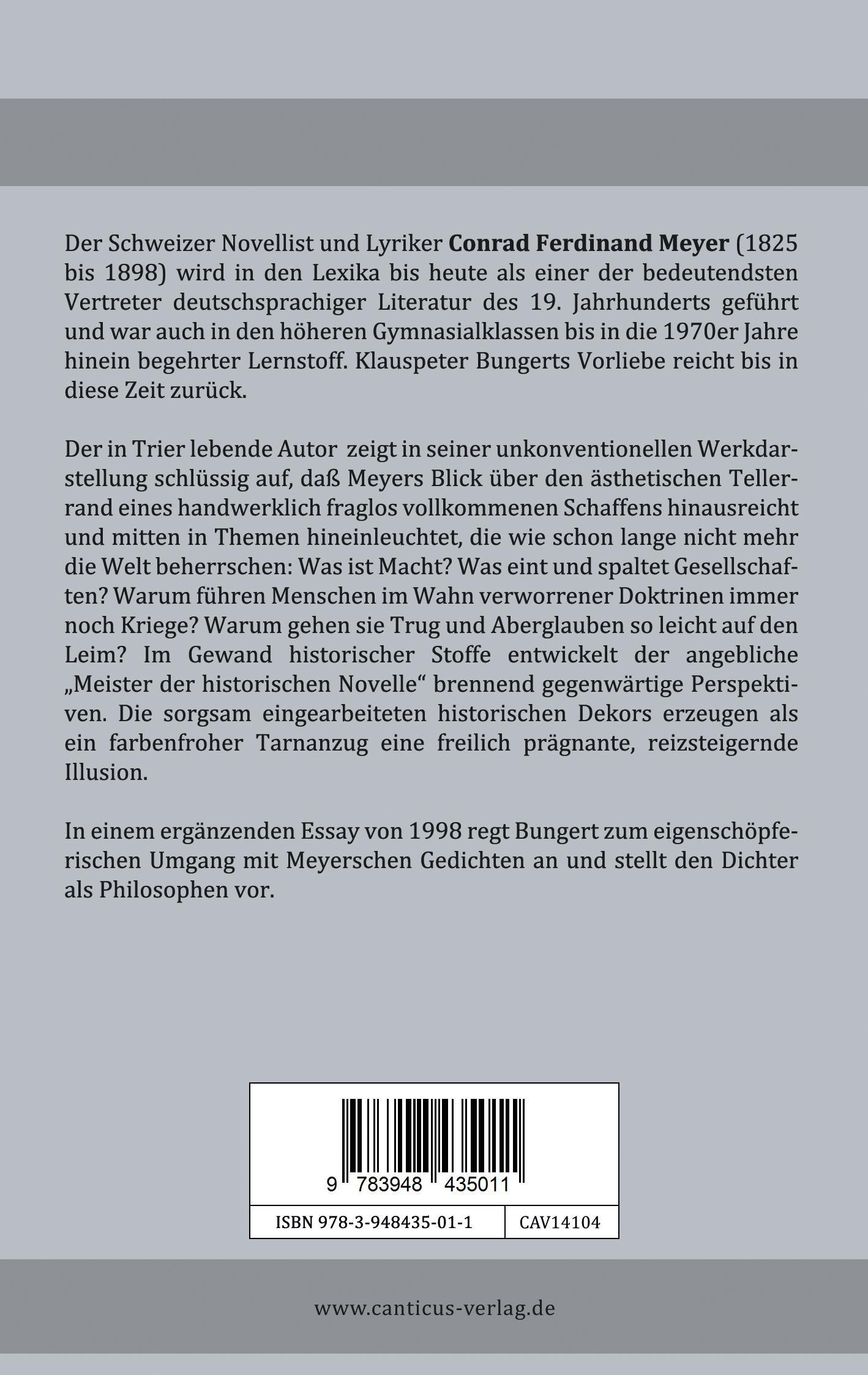 Rückseitencover Conrad Ferdinand Meyer