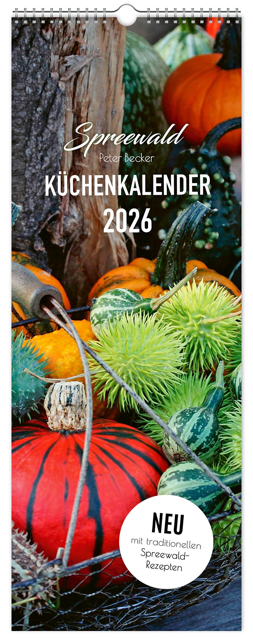 Vorderes Coverbild Küchenkalender Spreewald 2026 NEU! inkl. Rezepte