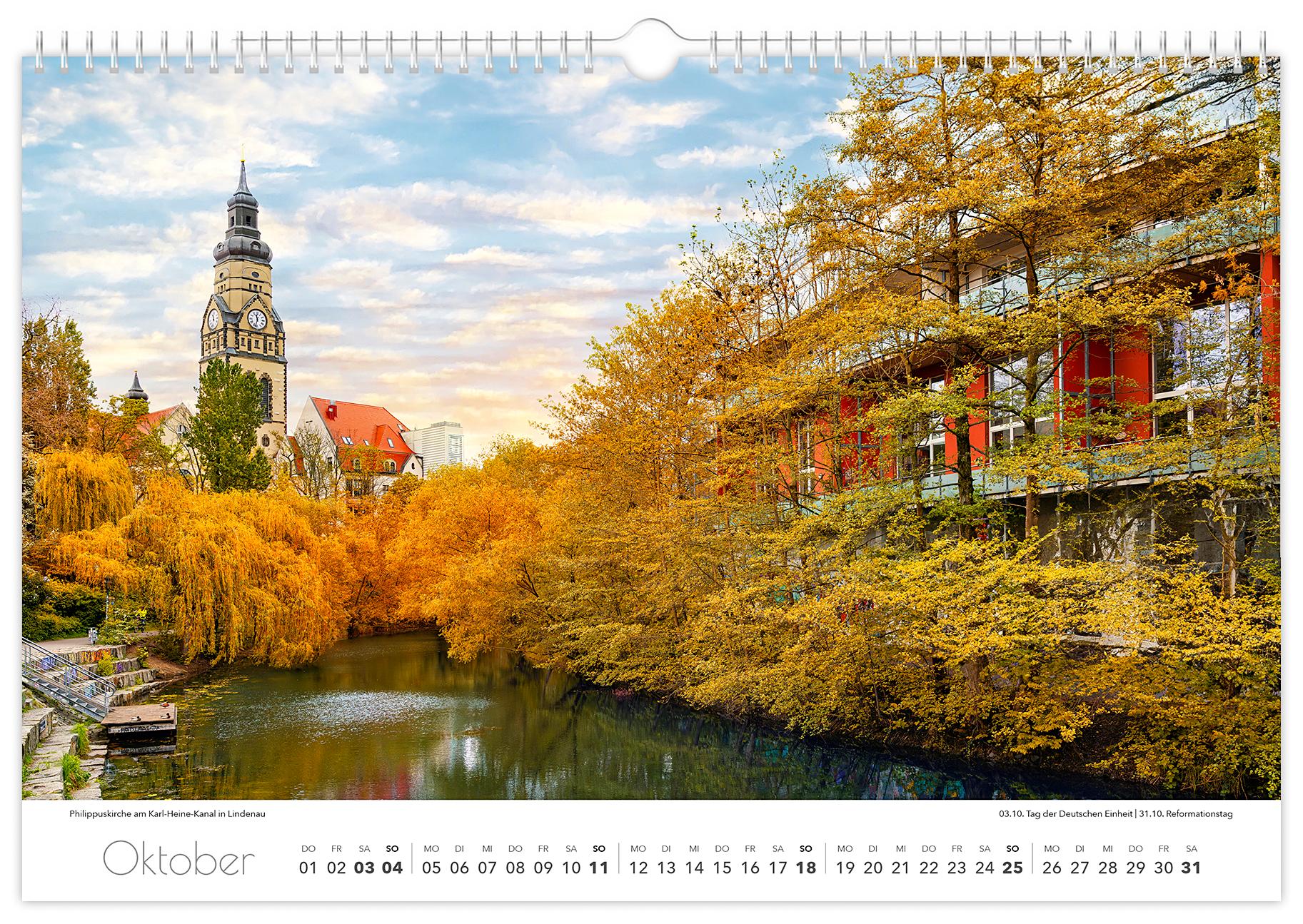 Beispielinhalt (Bild) Kalender Leipzig 2026