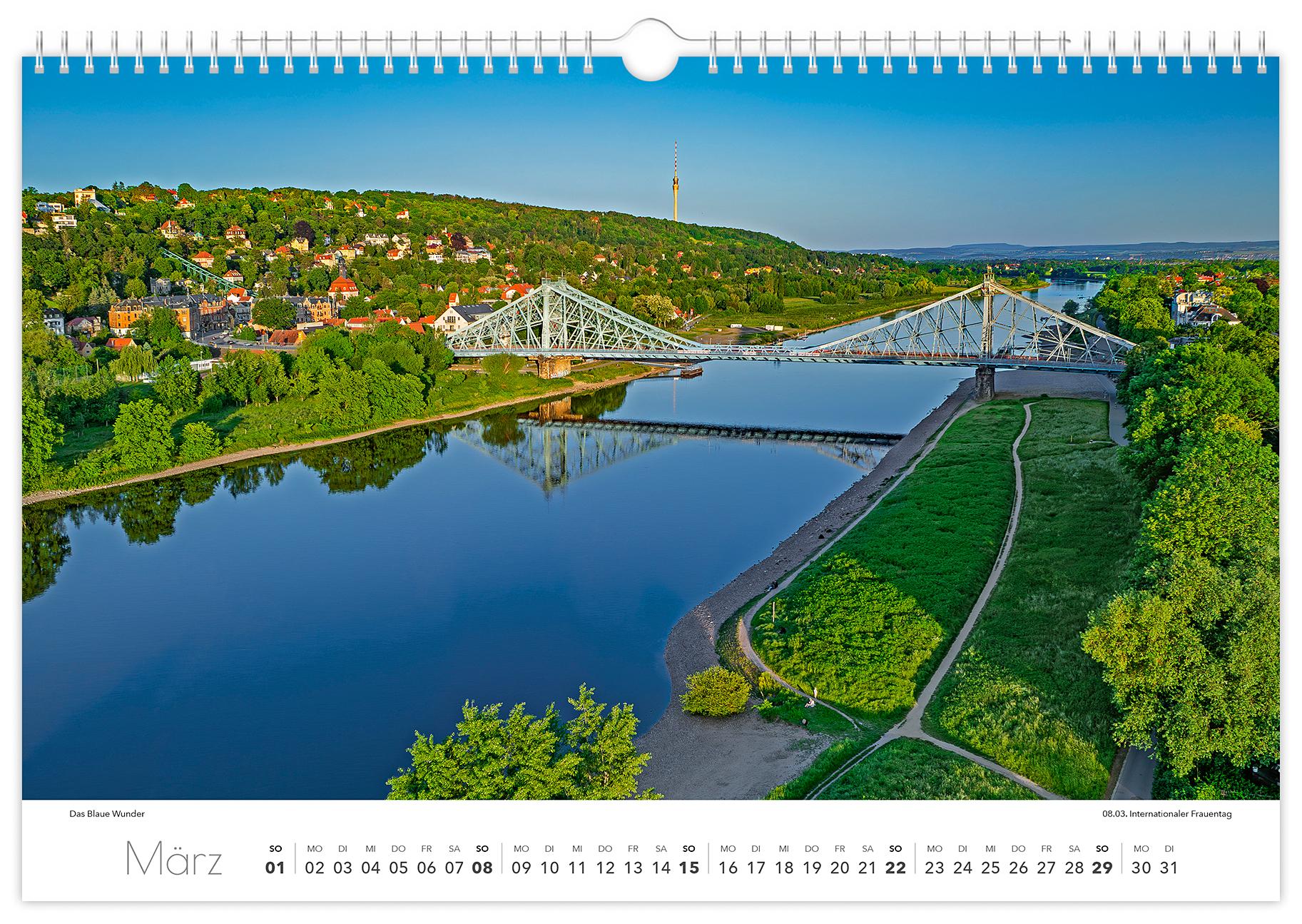 Beispielinhalt (Bild) Kalender Dresden Elbflorenz 2026