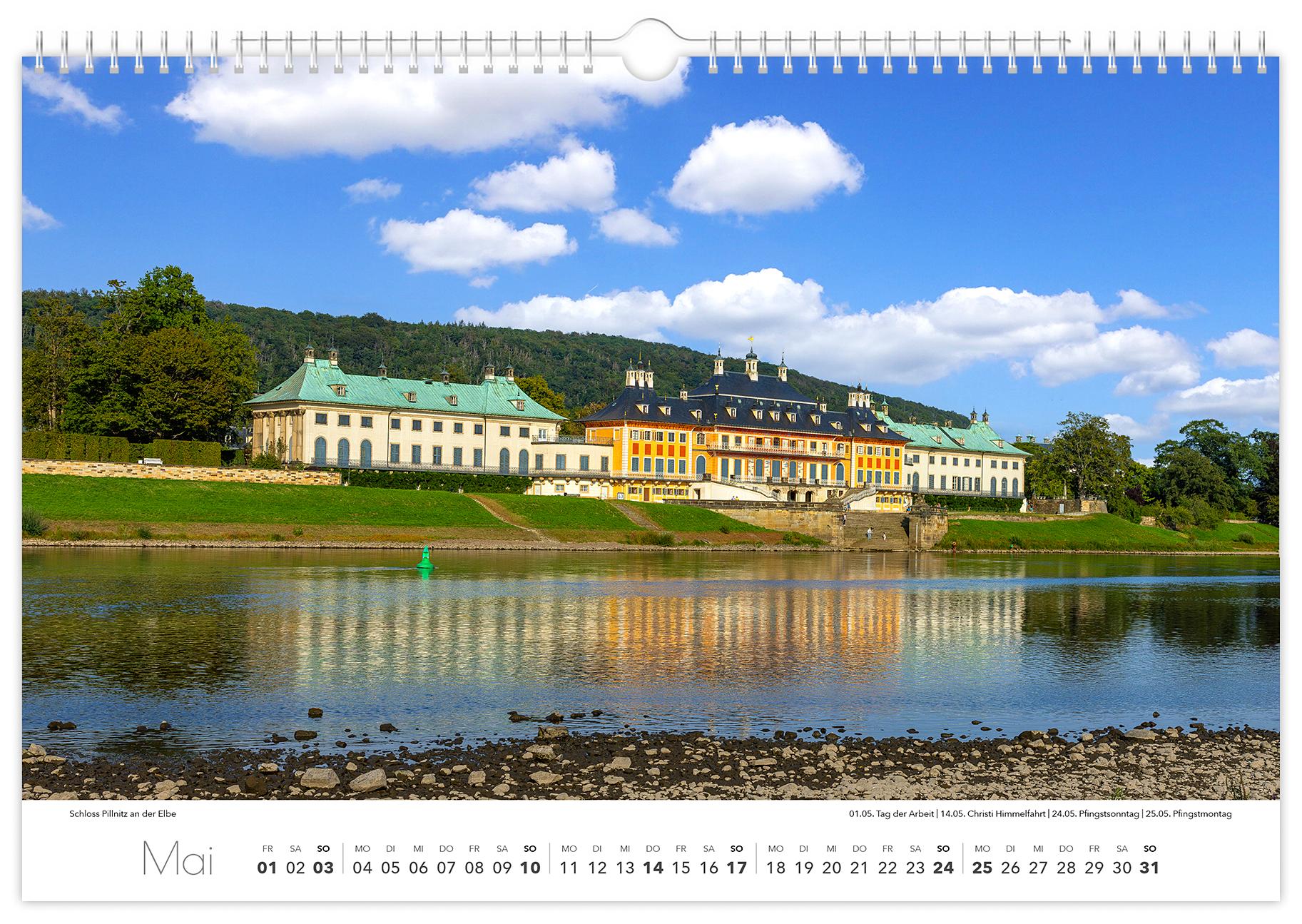 Beispielinhalt (Bild) Kalender Dresden Elbflorenz 2026