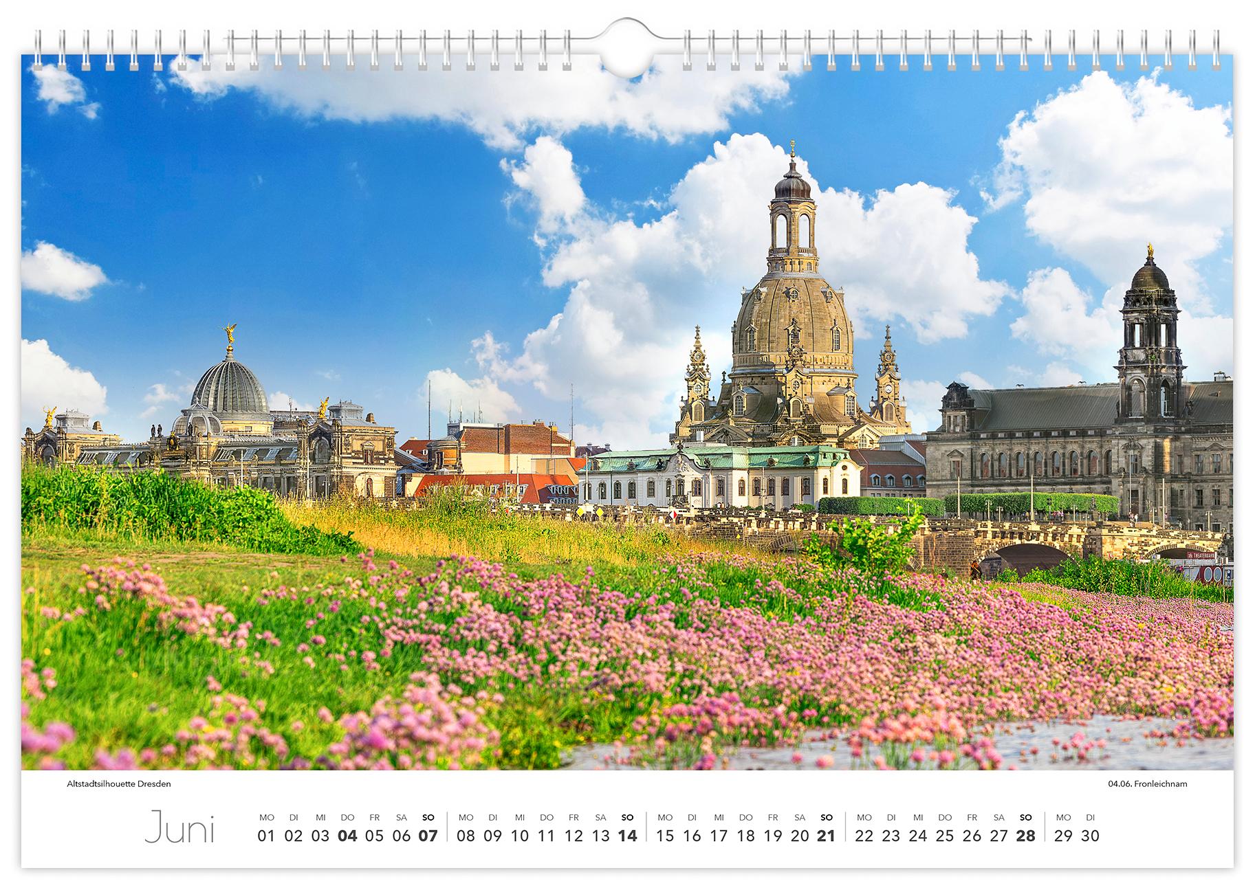 Beispielinhalt (Bild) Kalender Dresden Elbflorenz 2026