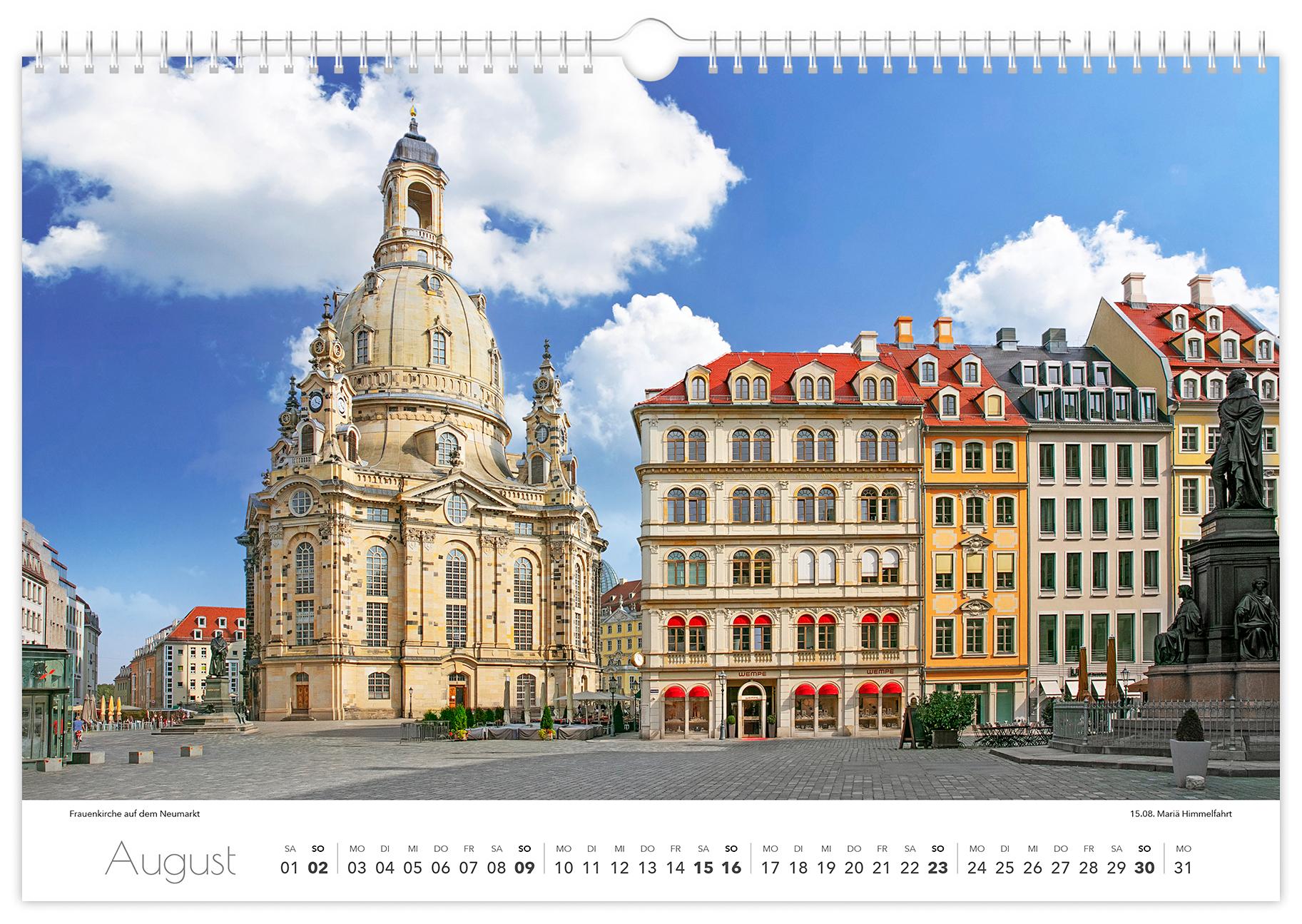 Beispielinhalt (Bild) Kalender Dresden Elbflorenz 2026