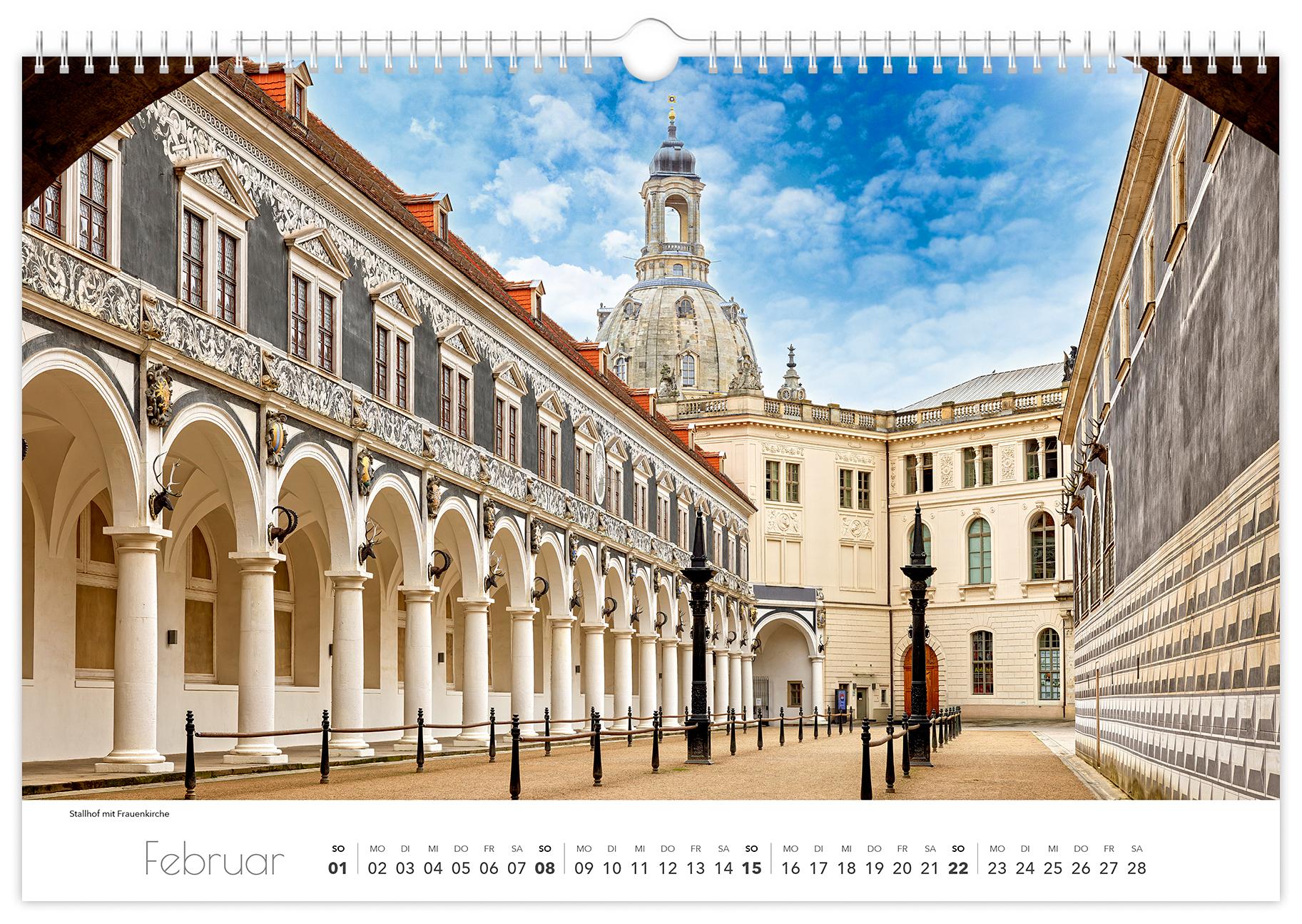 Beispielinhalt (Bild) Kalender Dresden Elbflorenz 2026