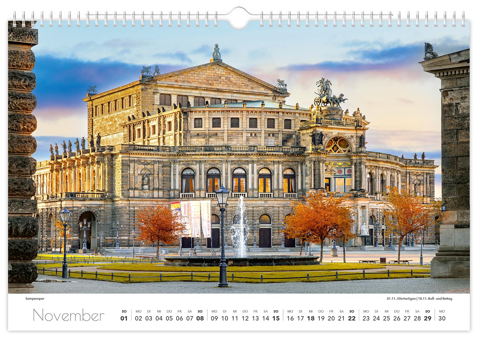 Beispielinhalt (Bild) Kalender Dresden Elbflorenz 2026