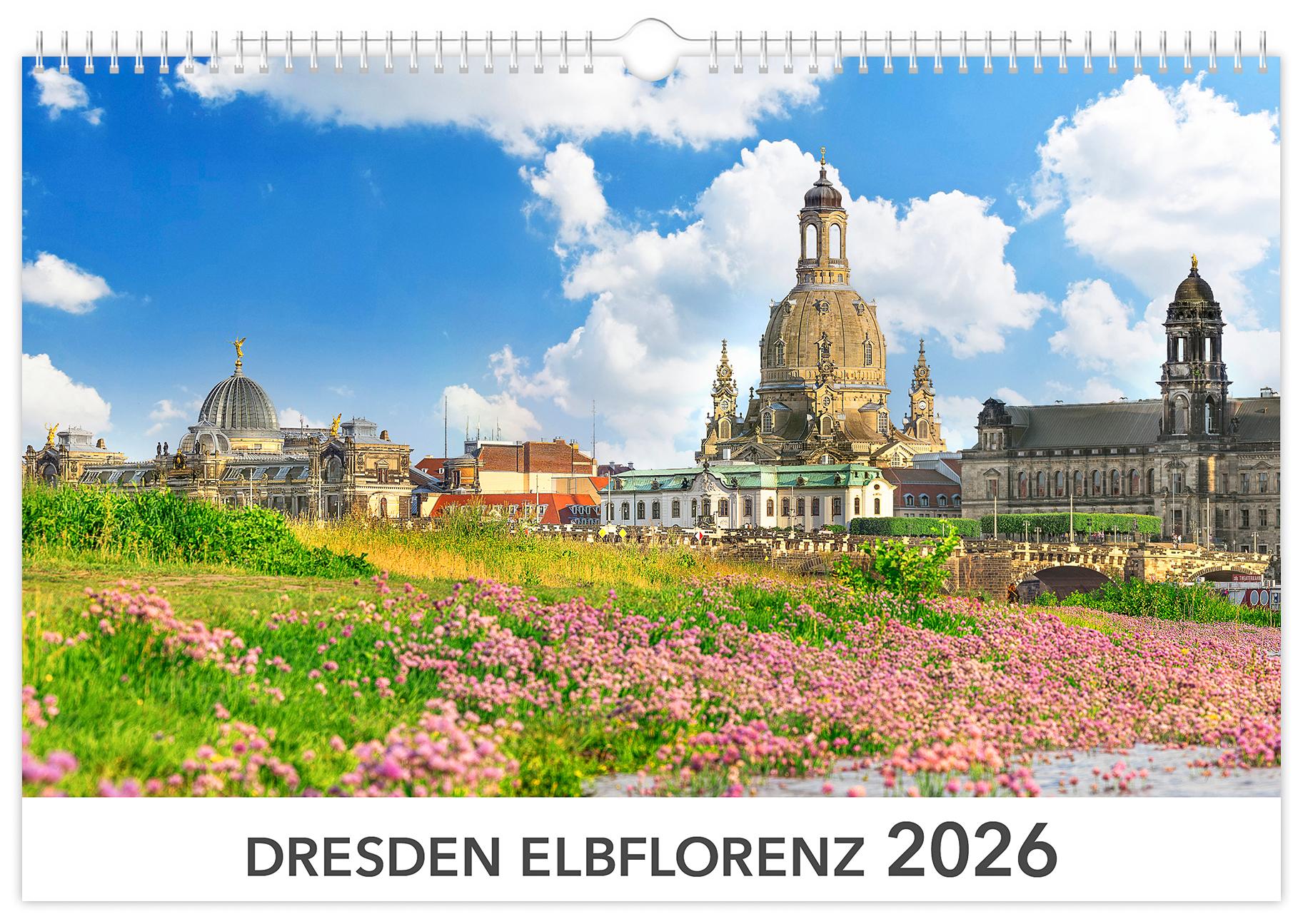 Vorderes Coverbild Kalender Dresden Elbflorenz 2026
