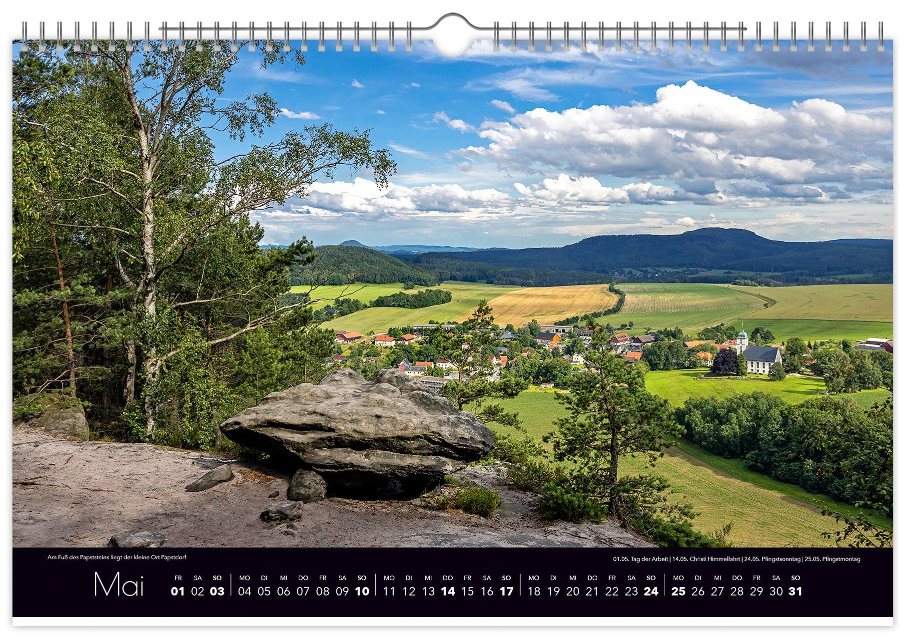 Beispielinhalt (Bild) Kalender Faszinierende Sächsische Schweiz 2026