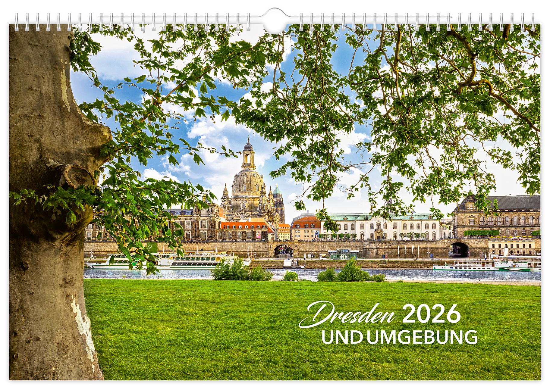 Vorderes Coverbild Kalender Dresden und Umgebung 2026
