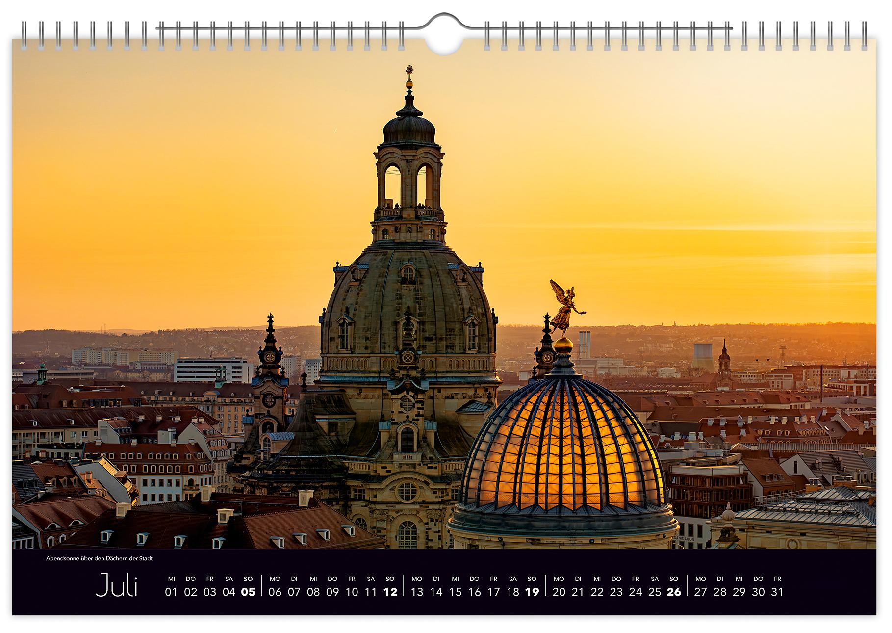 Beispielinhalt (Bild) Kalender Zauberhaftes Dresden 2026