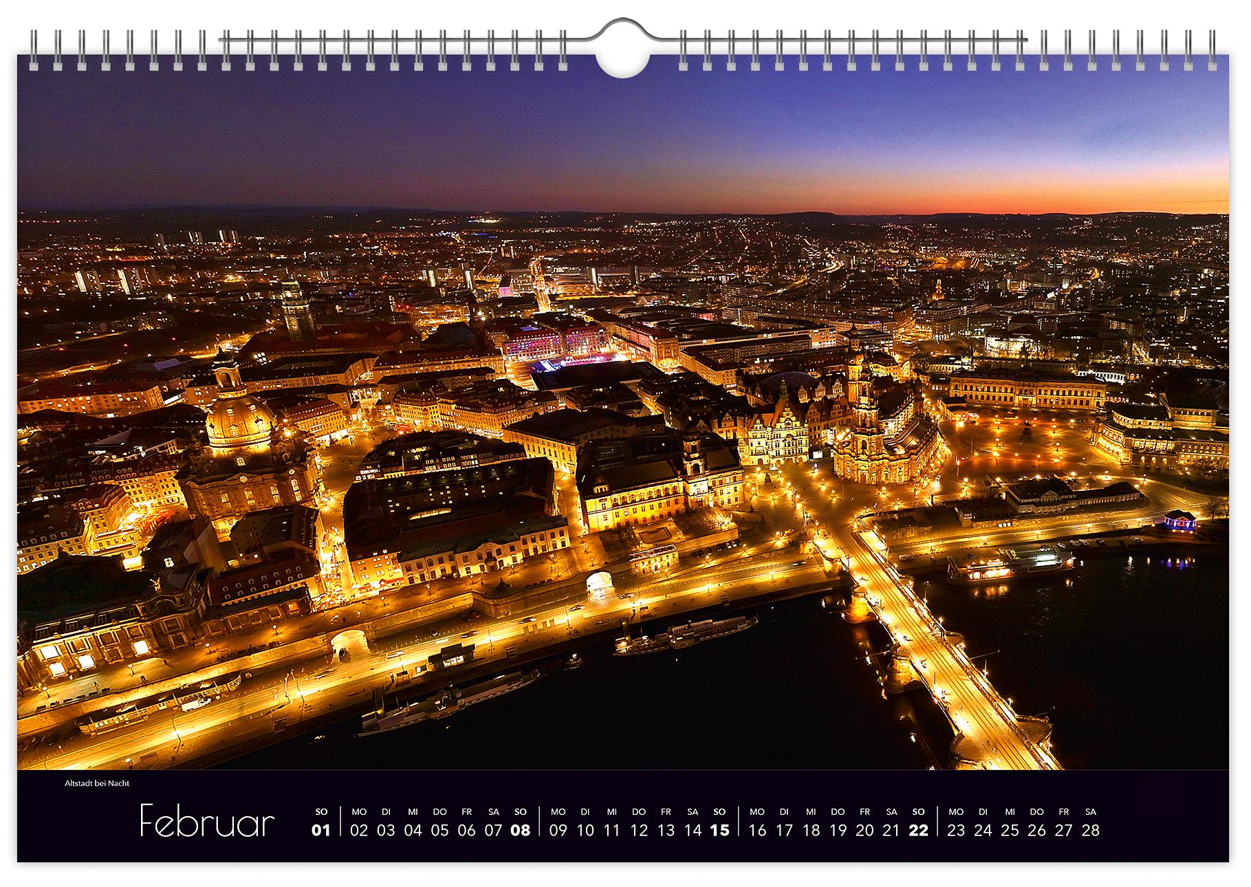 Beispielinhalt (Bild) Kalender Zauberhaftes Dresden 2026