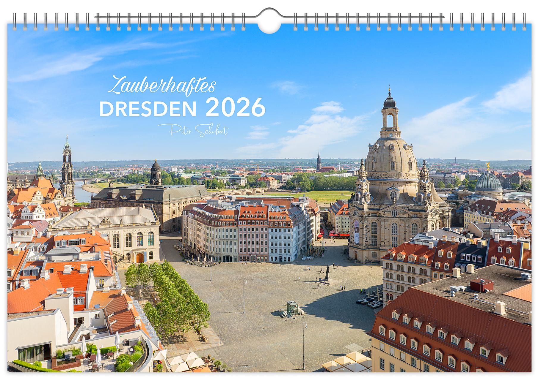 Vorderes Coverbild Kalender Zauberhaftes Dresden 2026