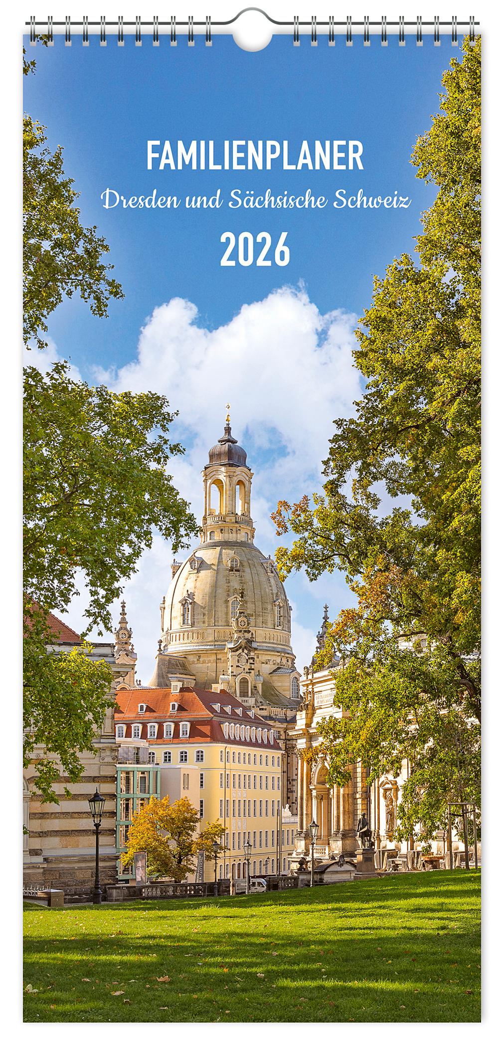 Vorderes Coverbild Familienplaner Dresden und Sächsische Schweiz 2026