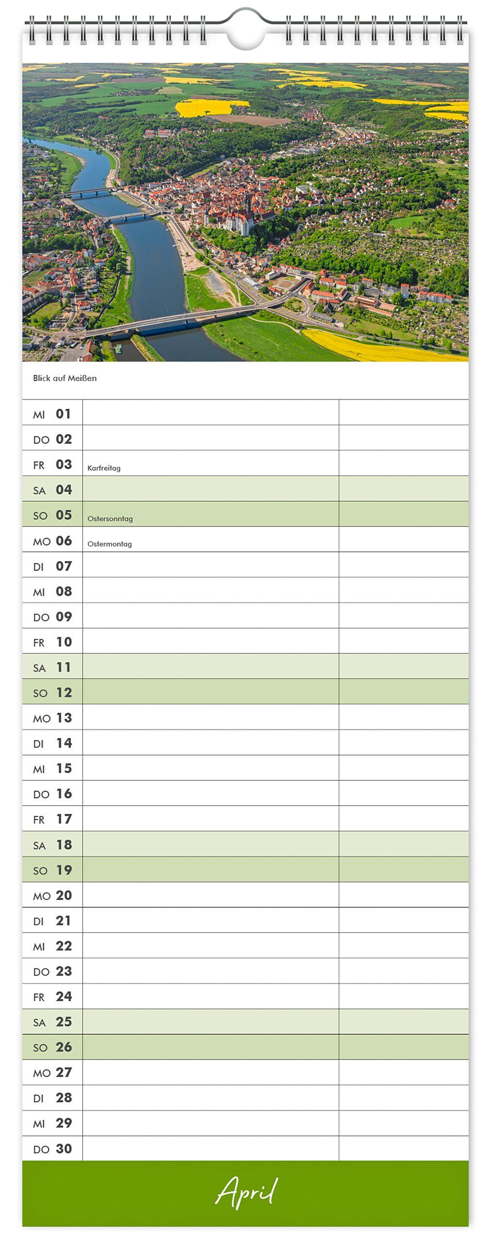 Beispielinhalt (Bild) Küchenkalender Dresden und Umgebung 2026