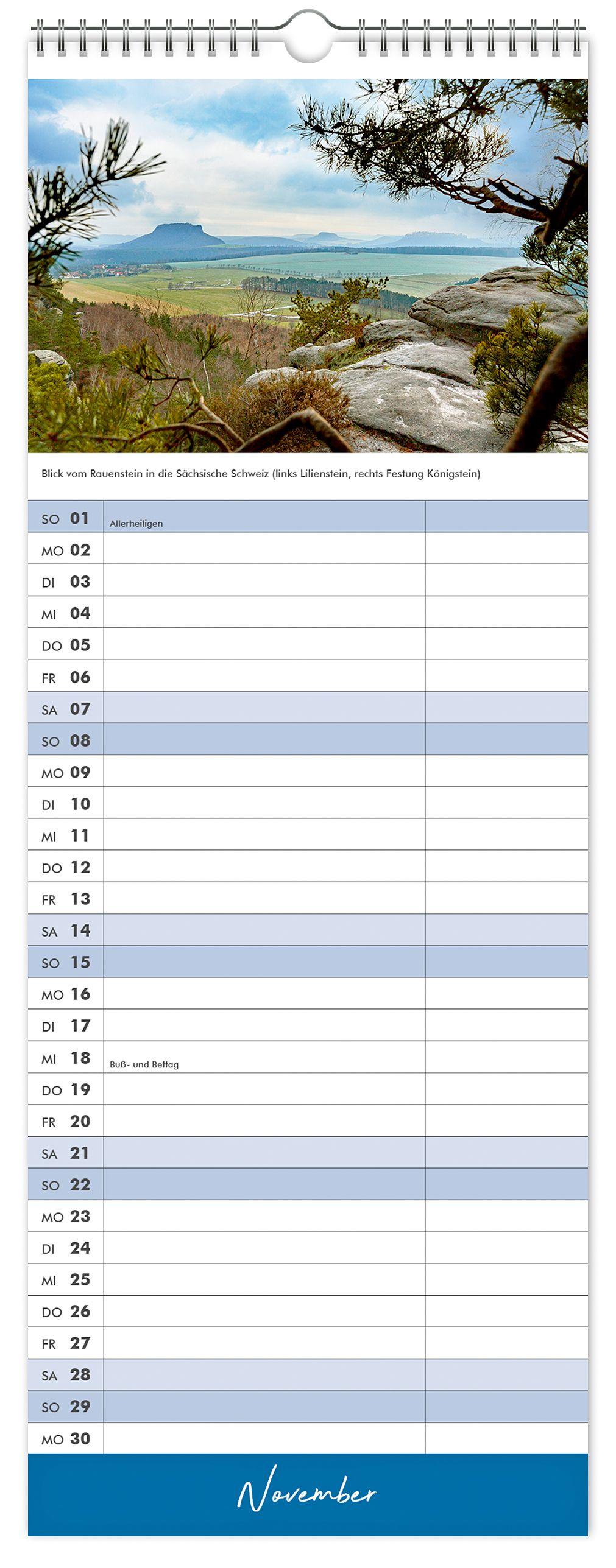 Beispielinhalt (Bild) Küchenkalender Dresden und Umgebung 2026