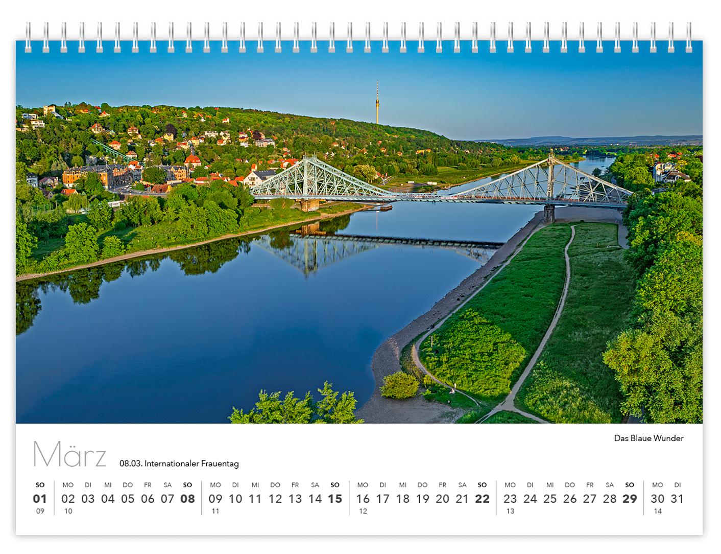 Beispielinhalt (Bild) Kalender Dresden Elbflorenz kompakt 2026