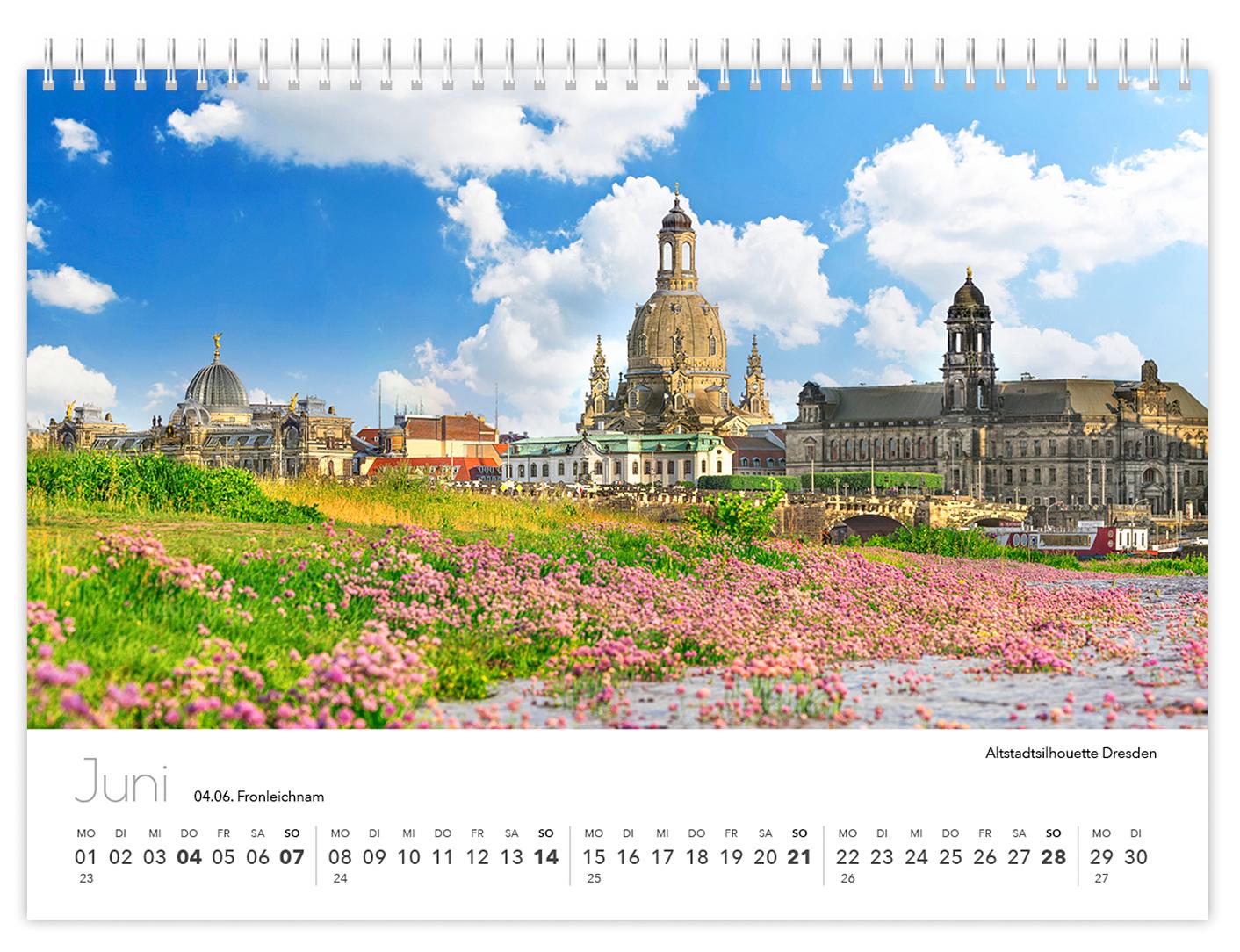 Beispielinhalt (Bild) Kalender Dresden Elbflorenz kompakt 2026