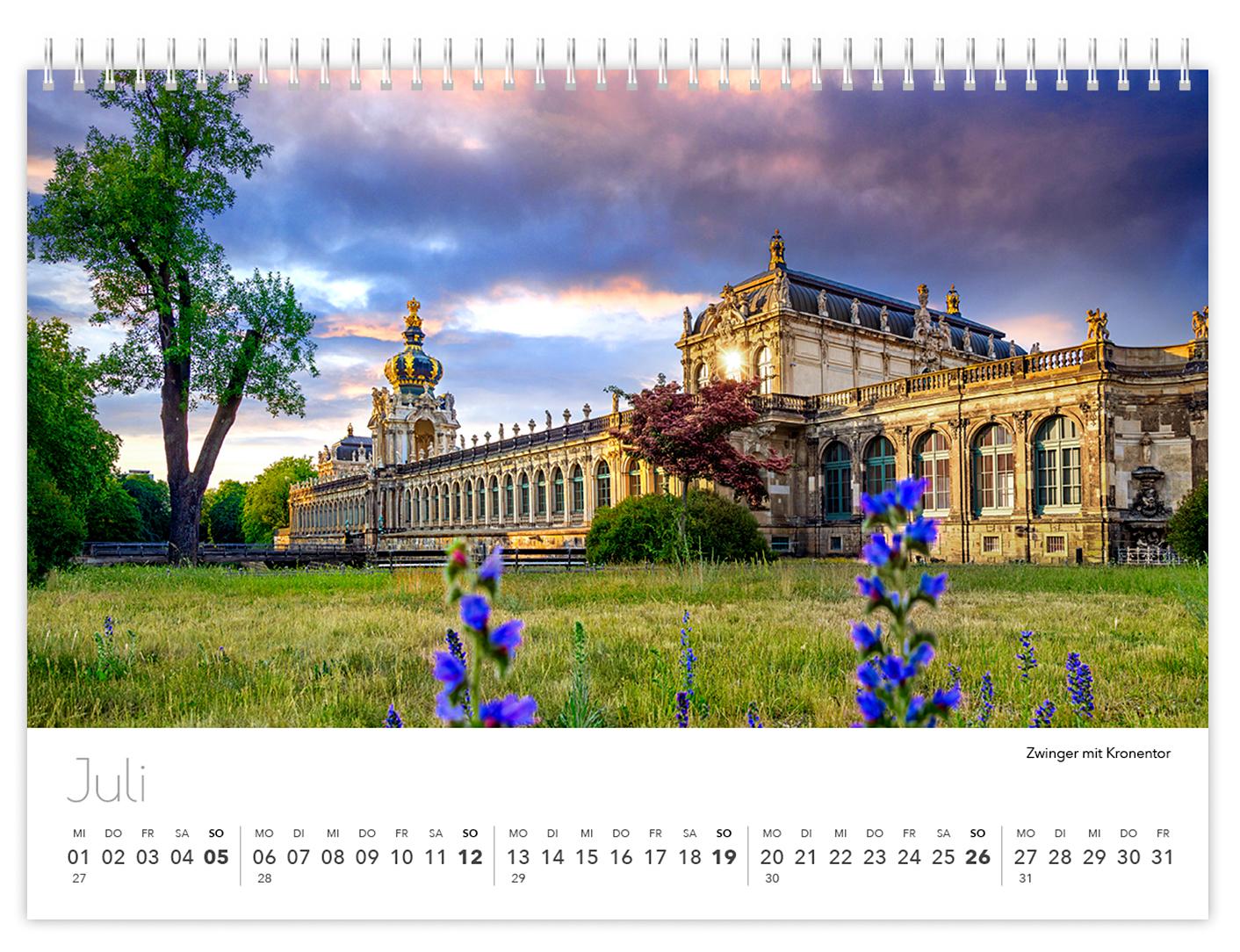 Beispielinhalt (Bild) Kalender Dresden Elbflorenz kompakt 2026