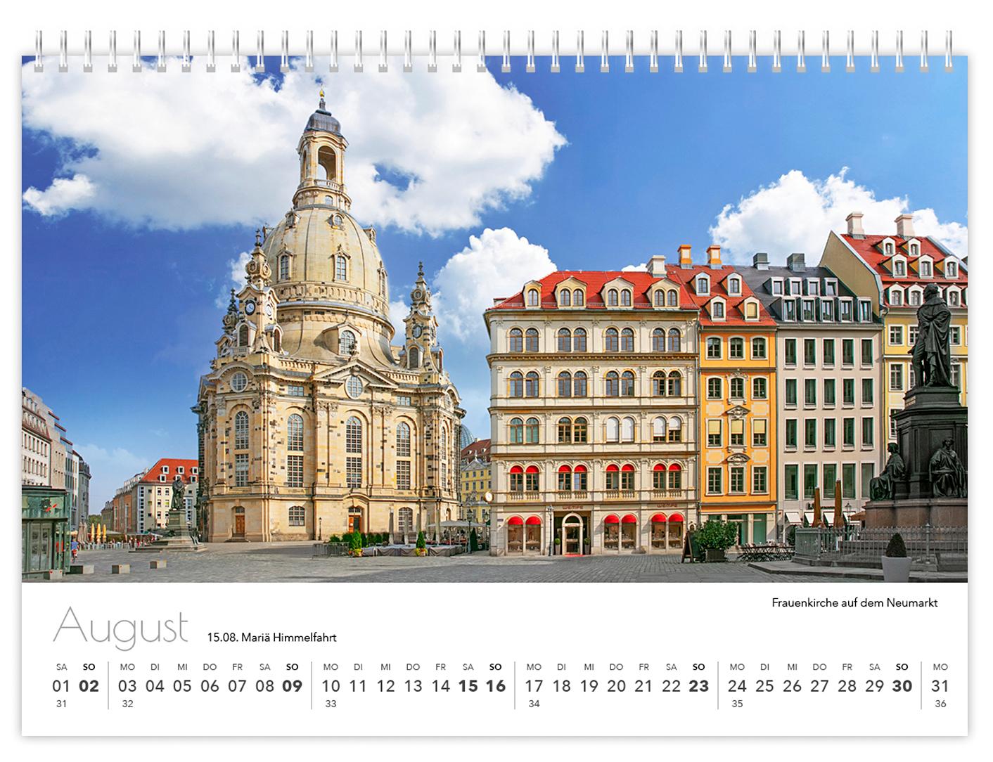 Beispielinhalt (Bild) Kalender Dresden Elbflorenz kompakt 2026