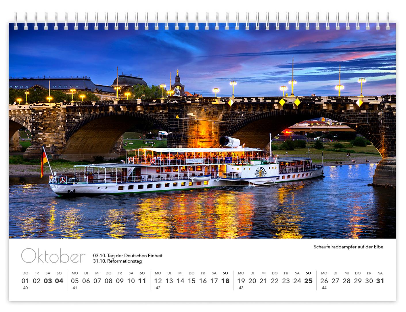 Beispielinhalt (Bild) Kalender Dresden Elbflorenz kompakt 2026