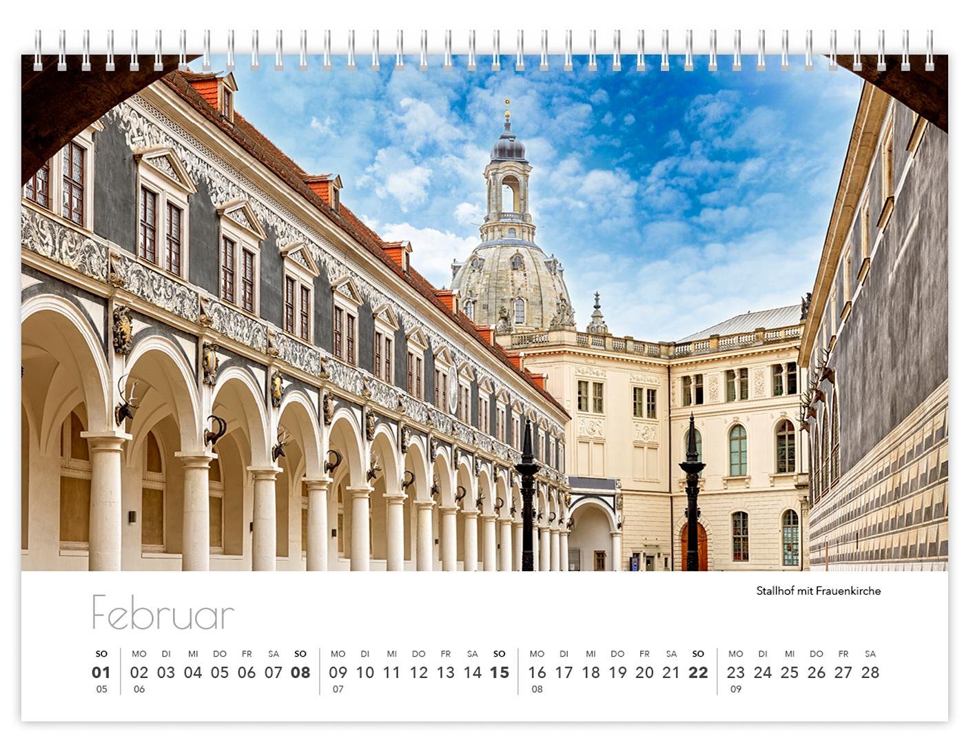 Beispielinhalt (Bild) Kalender Dresden Elbflorenz kompakt 2026