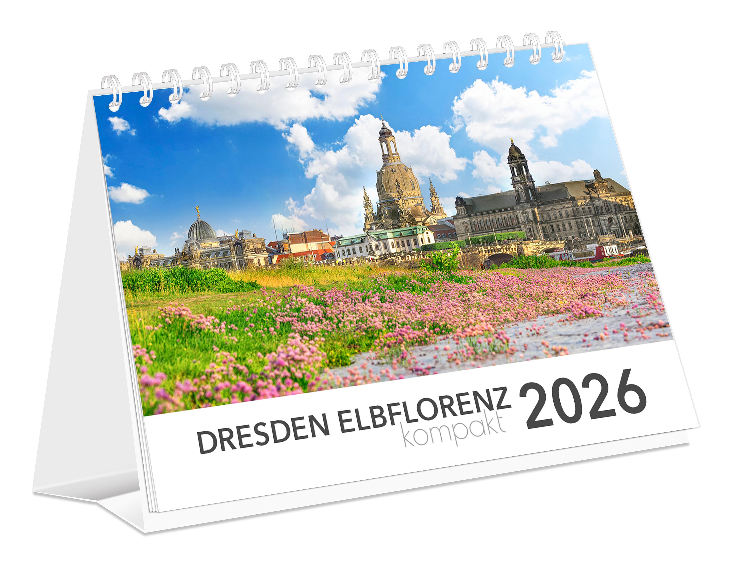 Vorderes Coverbild Kalender Dresden Elbflorenz kompakt 2026