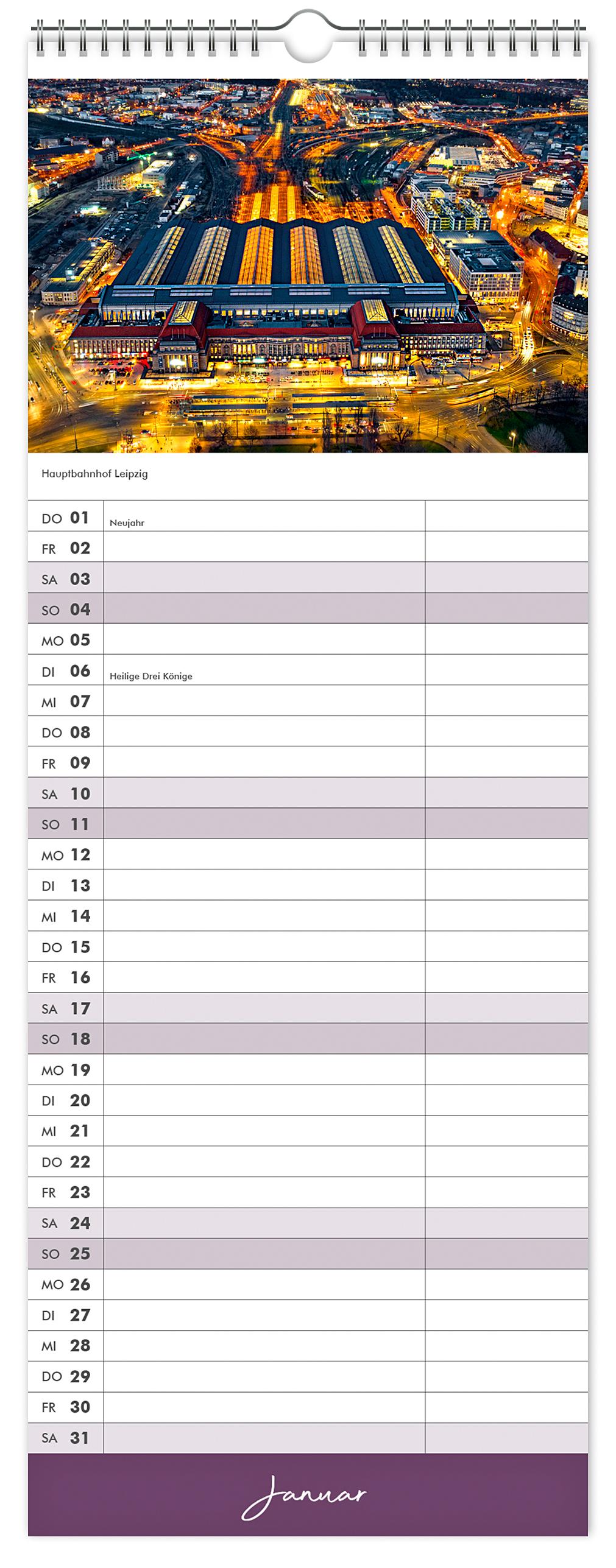 Beispielinhalt (Bild) Küchenkalender Leipzig 2026