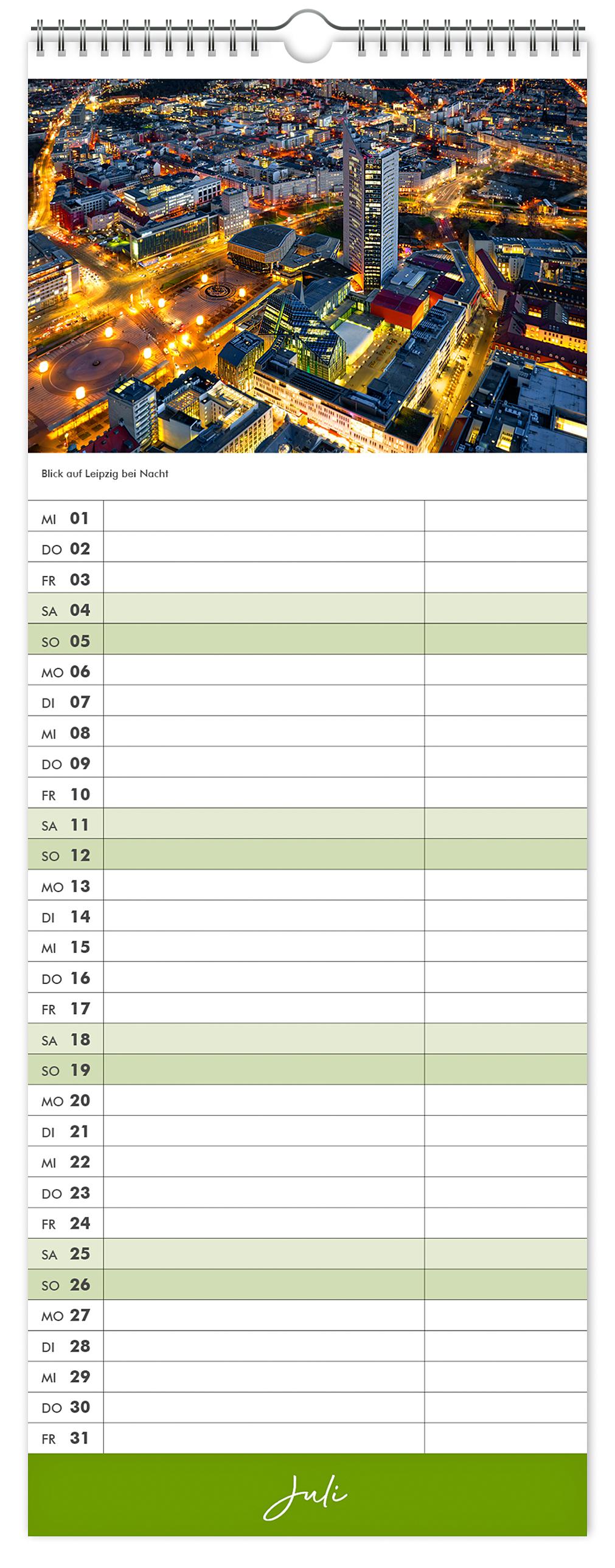 Beispielinhalt (Bild) Küchenkalender Leipzig 2026