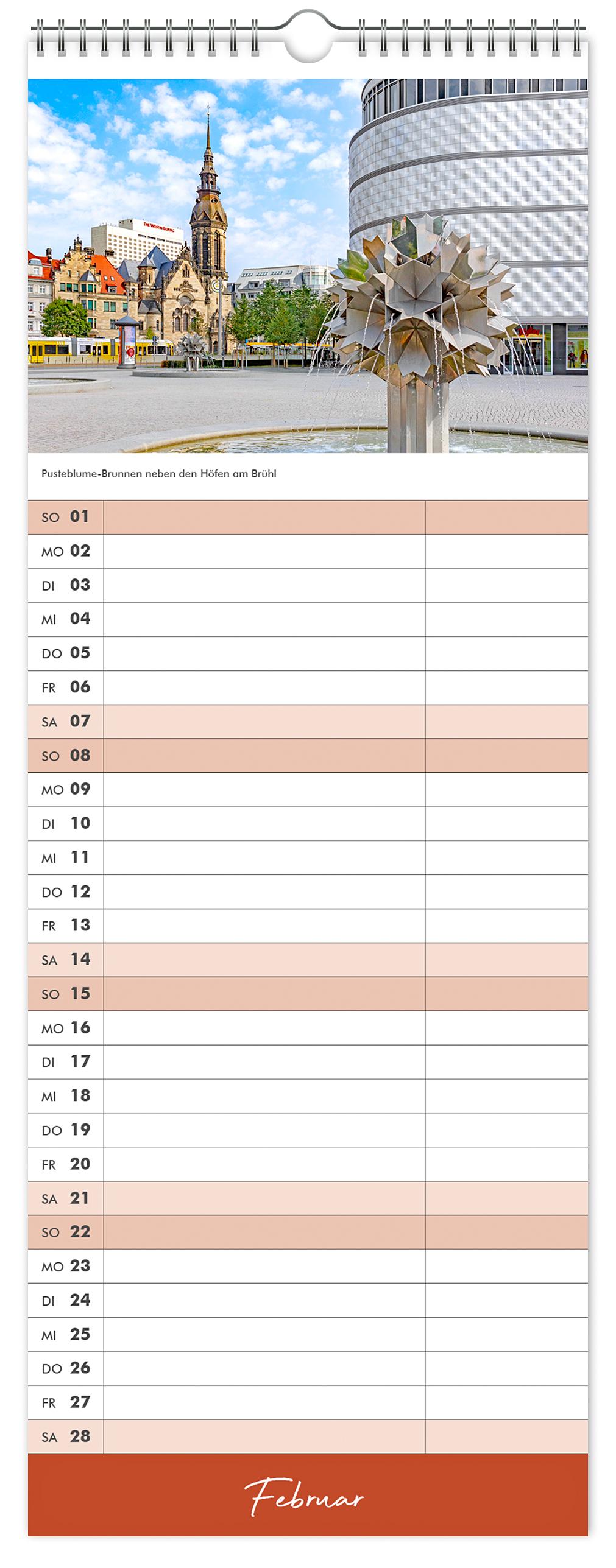 Beispielinhalt (Bild) Küchenkalender Leipzig 2026