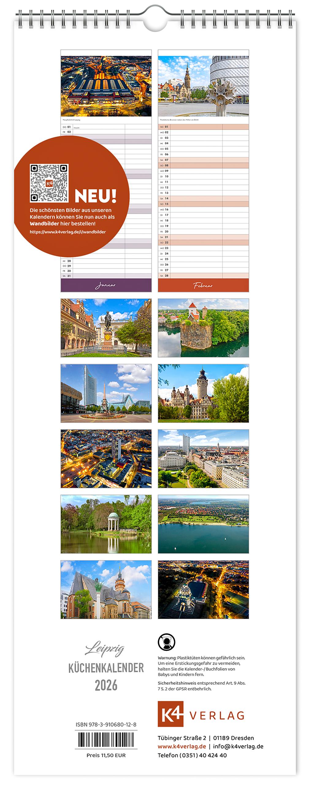 Beispielinhalt (Bild) Küchenkalender Leipzig 2026