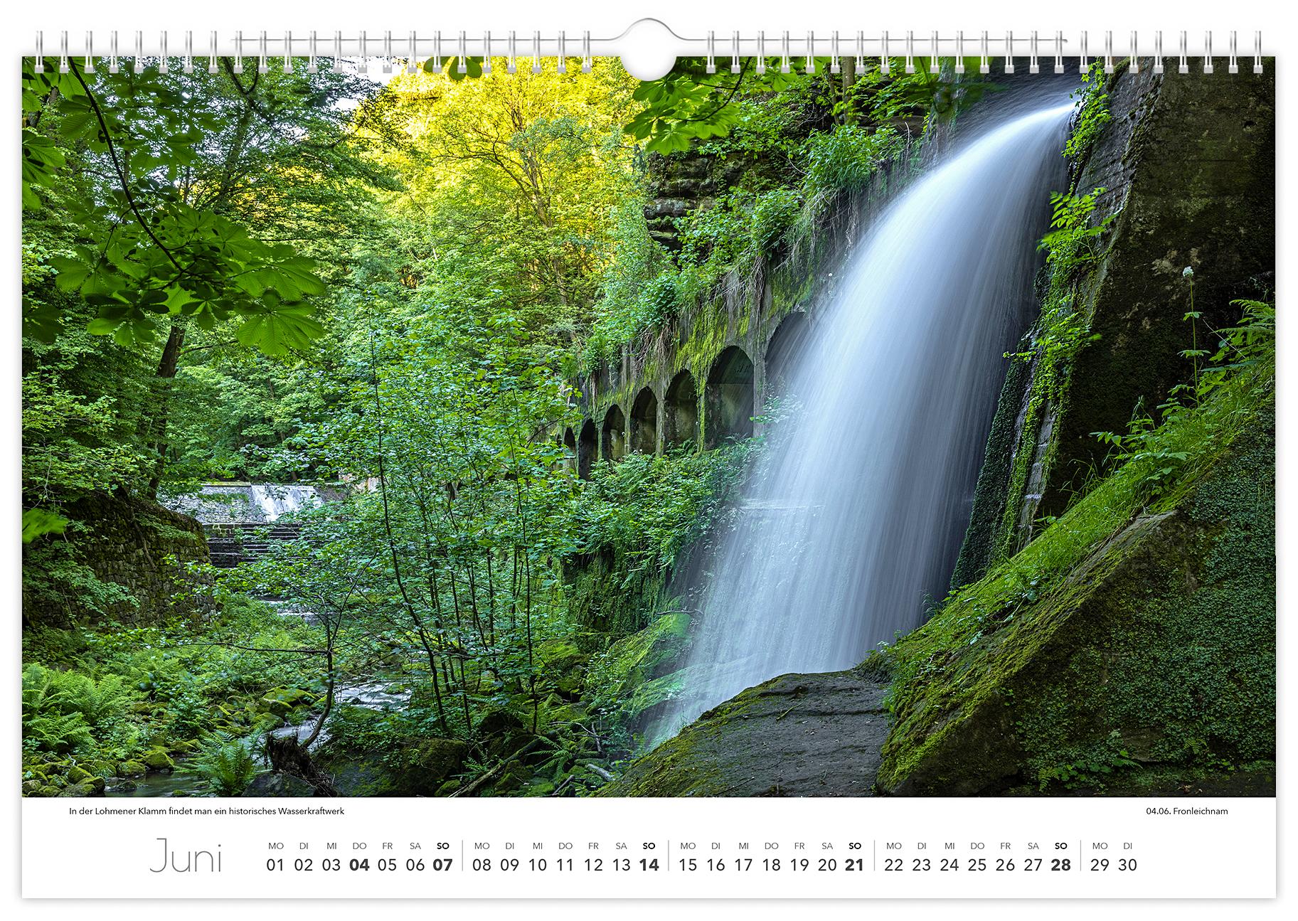 Beispielinhalt (Bild) Kalender Sächsische Schweiz 2026