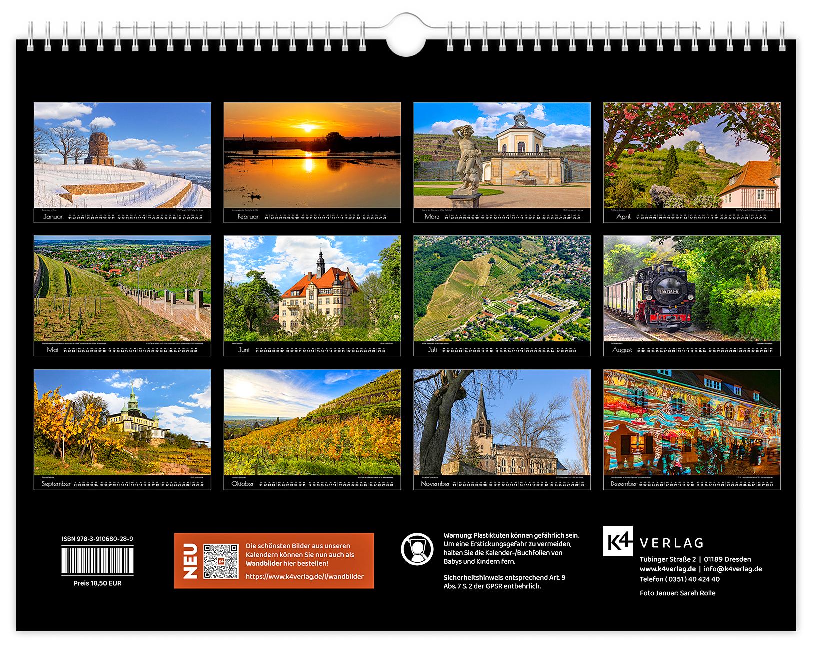 Beispielinhalt (Bild) Kalender Radebeul 2026