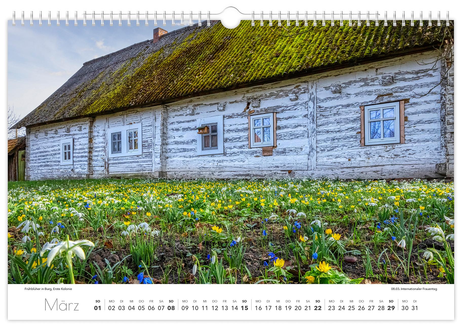 Beispielinhalt (Bild) Kalender Spreewald 2026