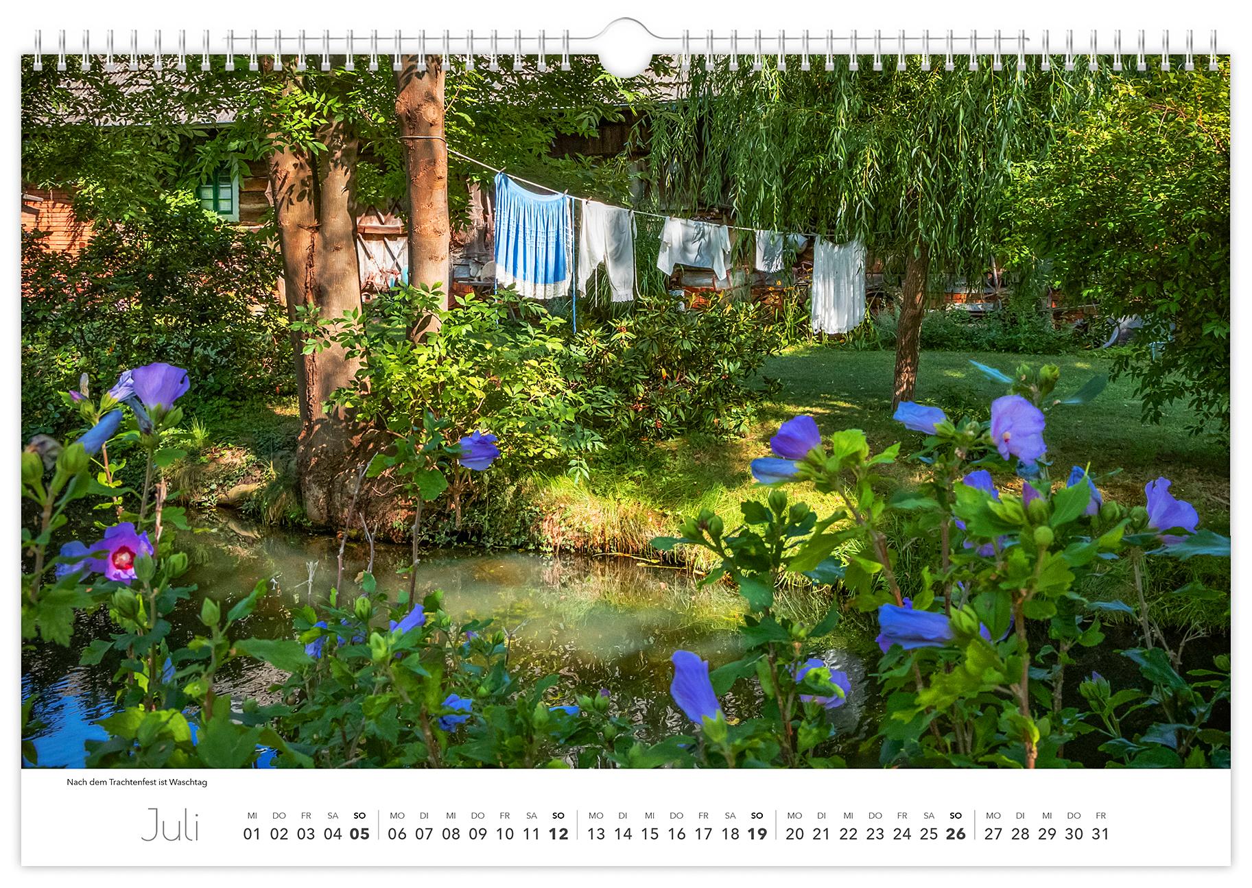 Beispielinhalt (Bild) Kalender Spreewald 2026