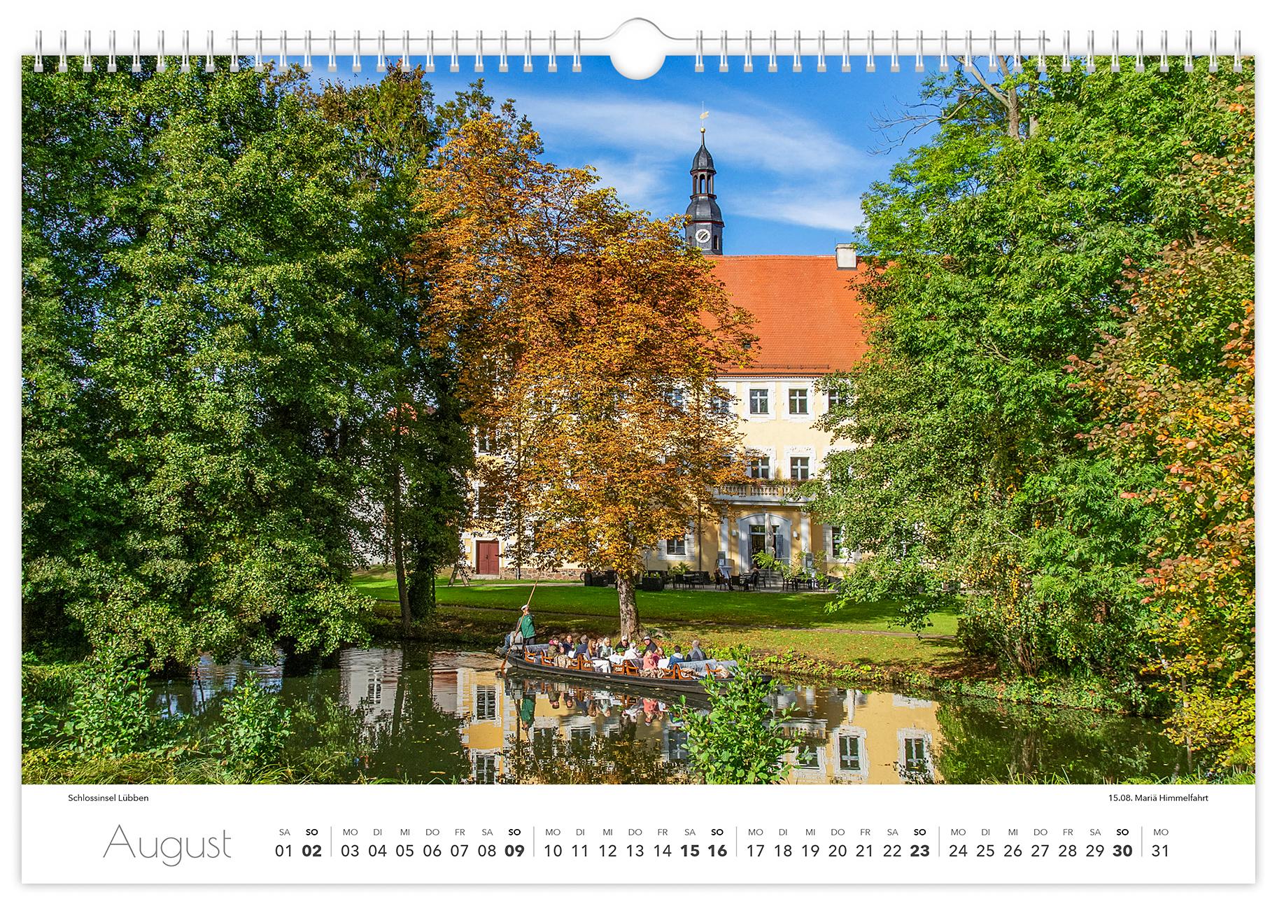Beispielinhalt (Bild) Kalender Spreewald 2026