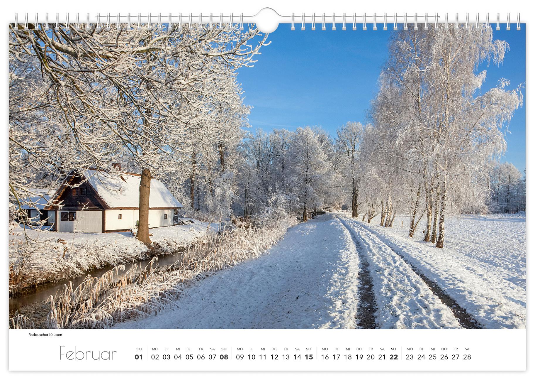 Beispielinhalt (Bild) Kalender Spreewald 2026