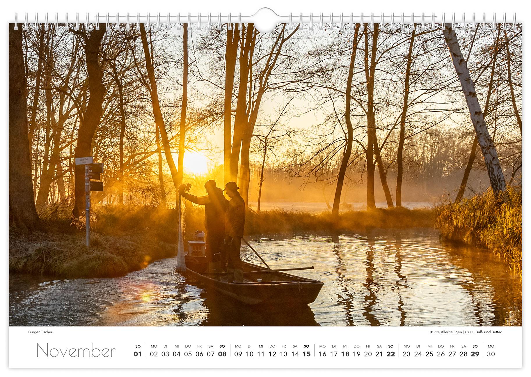 Beispielinhalt (Bild) Kalender Spreewald 2026