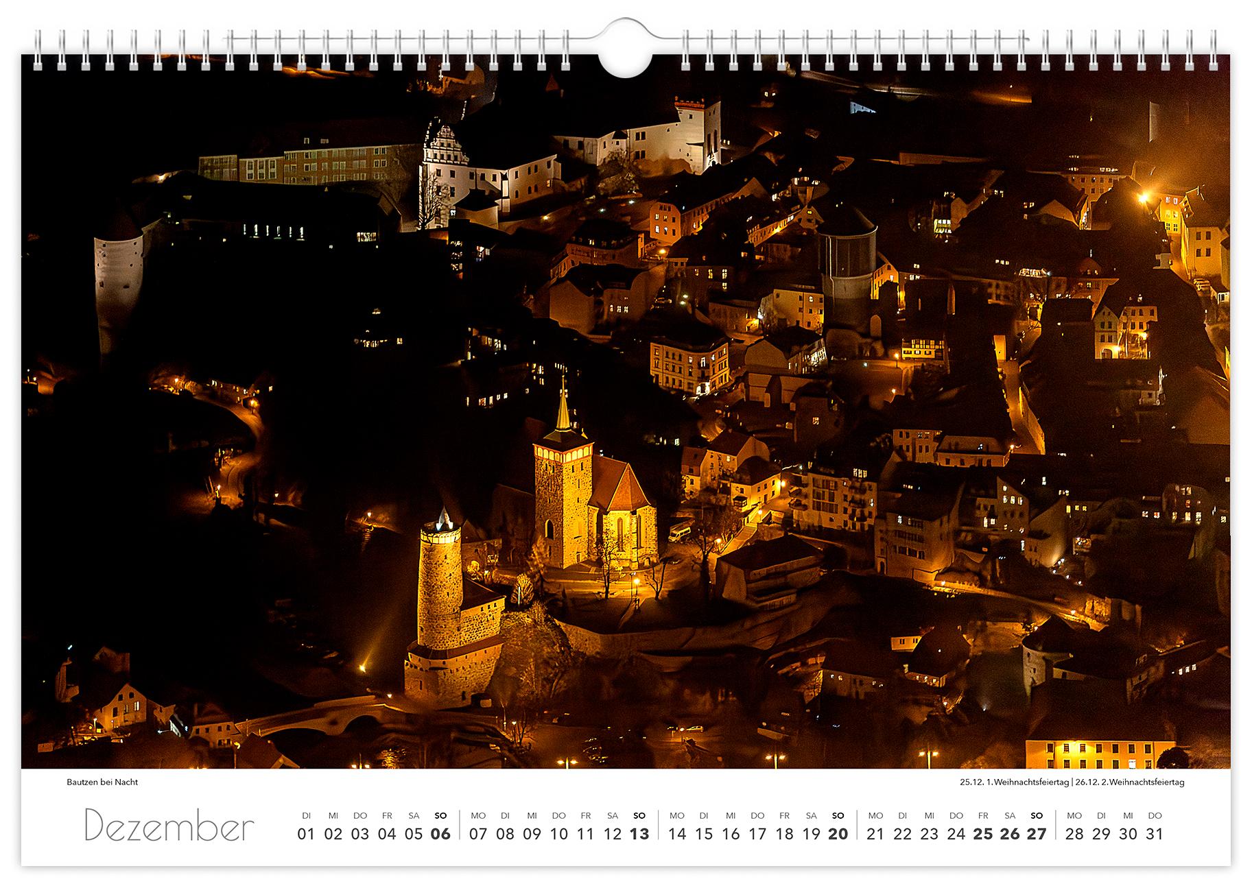 Beispielinhalt (Bild) Kalender Bautzen 2026