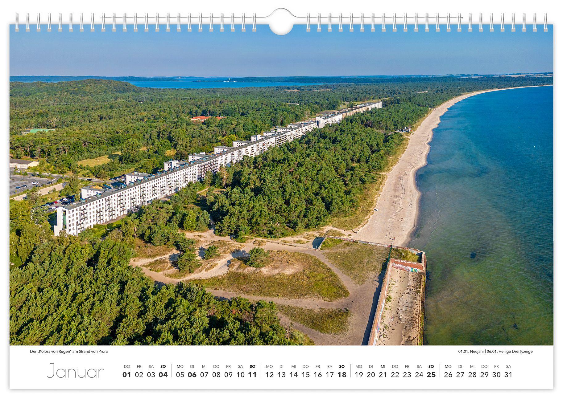 Beispielinhalt (Bild) Kalender Rügen Luftaufnahmen 2026